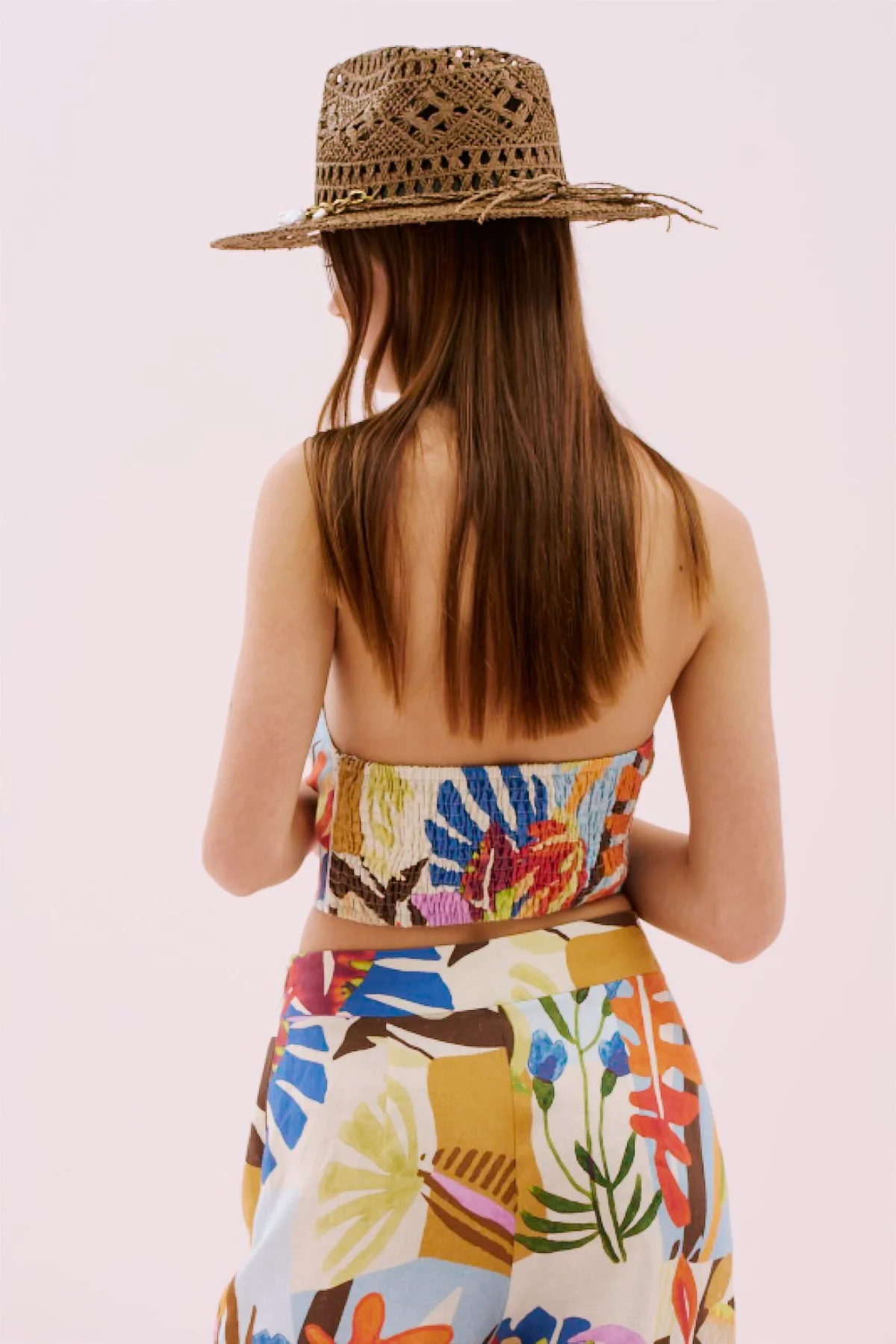 Halter Yaka Sırt Dekolteli Keten Büstiyer - 2