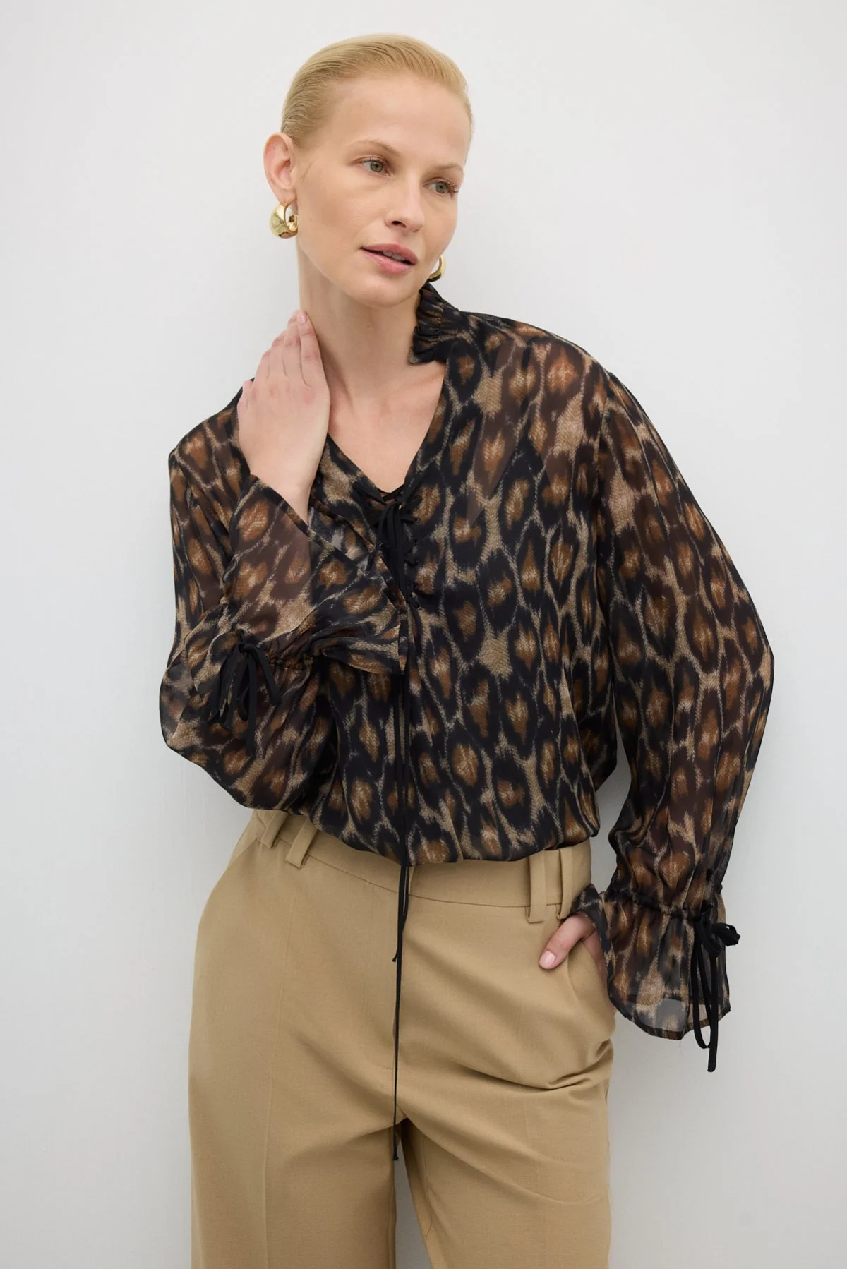 Leopar Desenli Tunik Standart Renk - 4