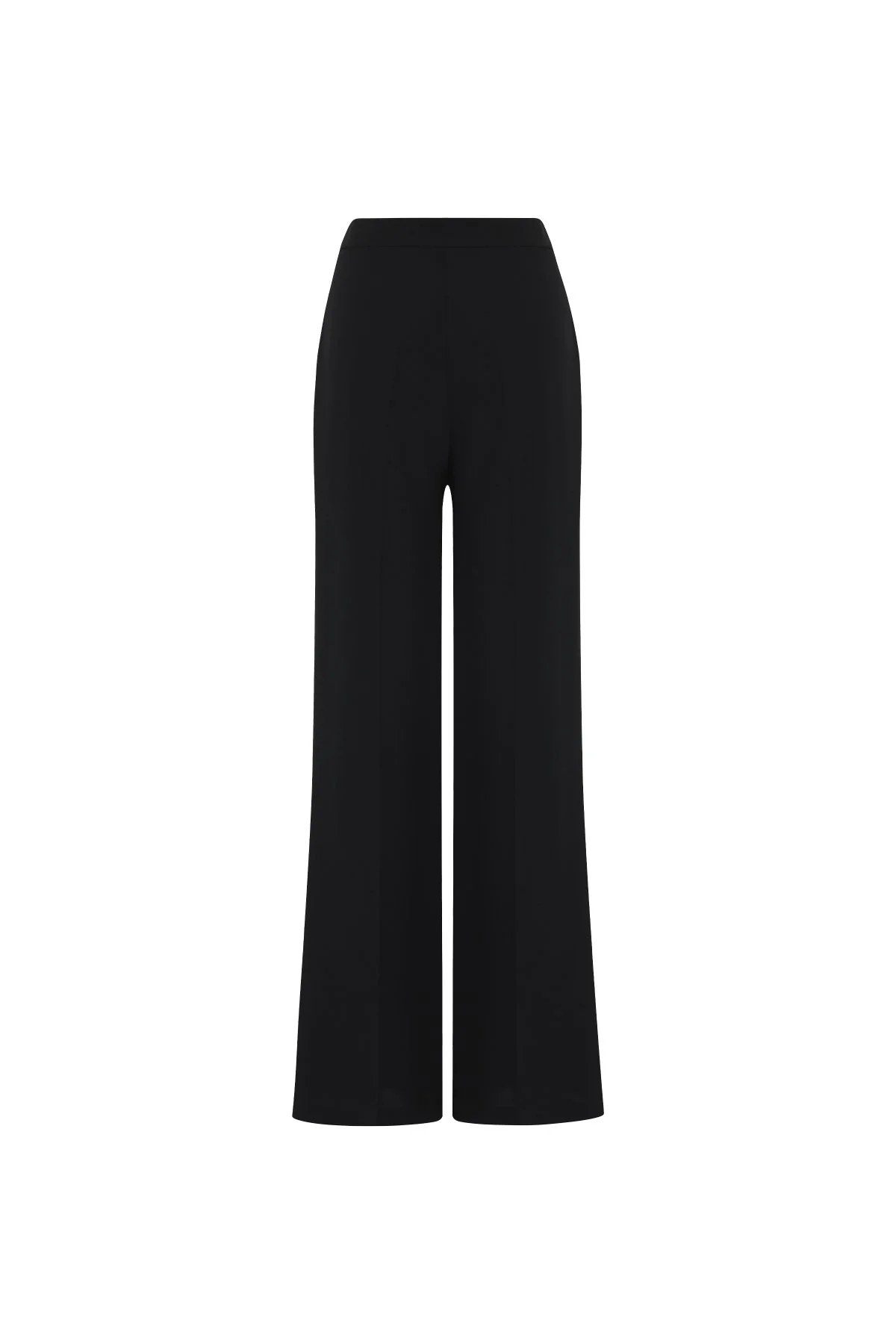 Düz Geniş Paça Pantolon Siyah - 4