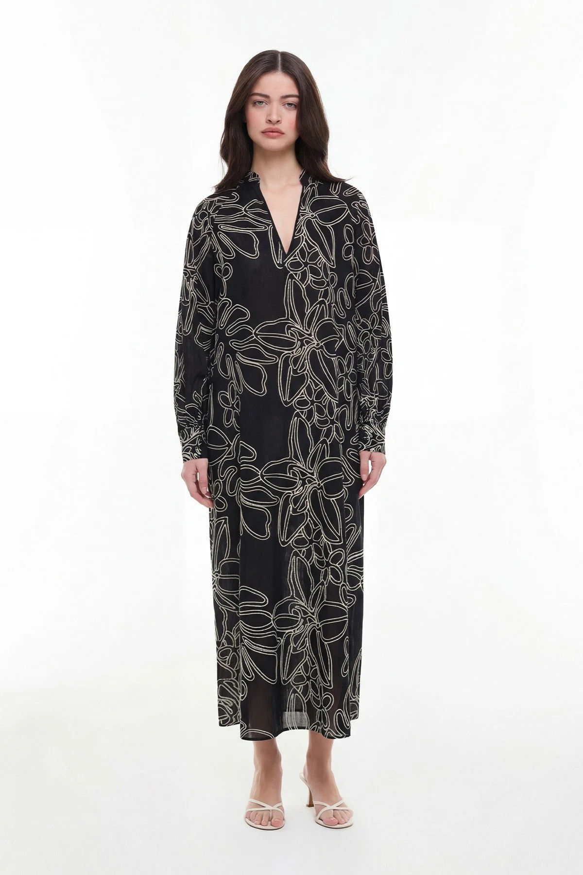 Maxi Boy Kaftan Elbise Standart Renk - 1