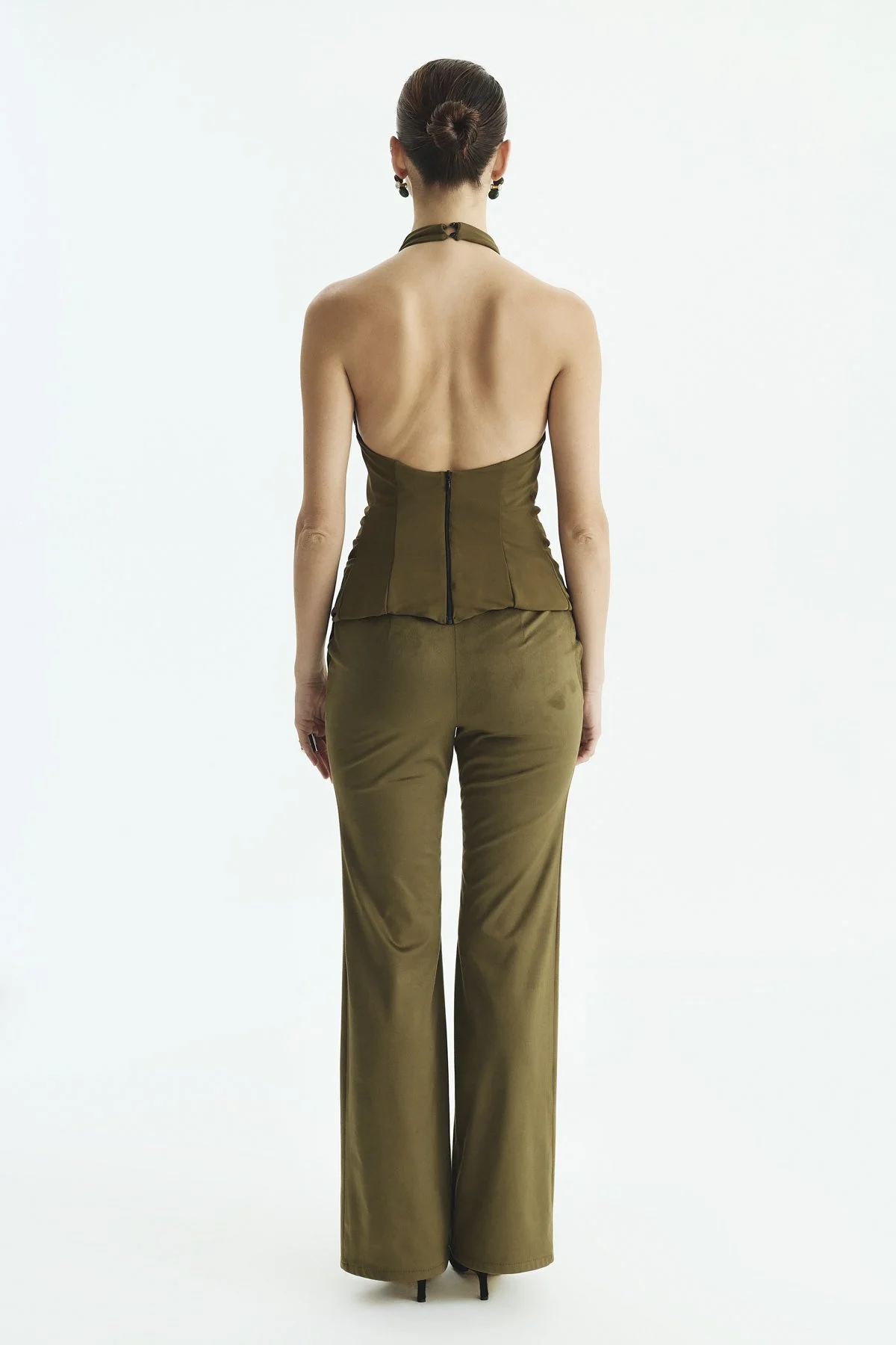 Geniş Paça Pantolon Haki - 2