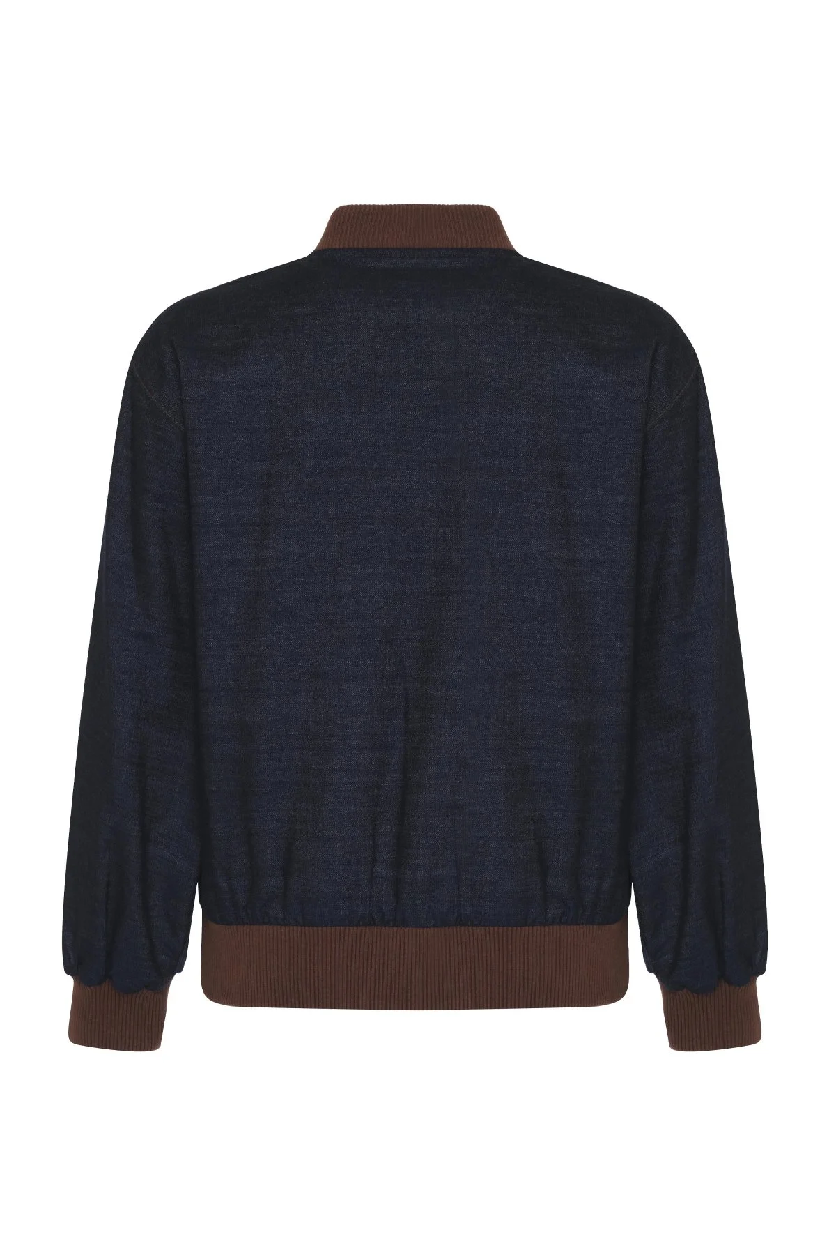 Nakışlı Bomber Denim Ceket Lacivert - 5