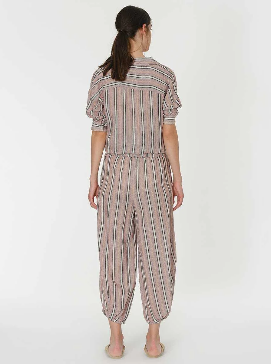 Çizgili Şalvar Pantolon Standart Renk - 3