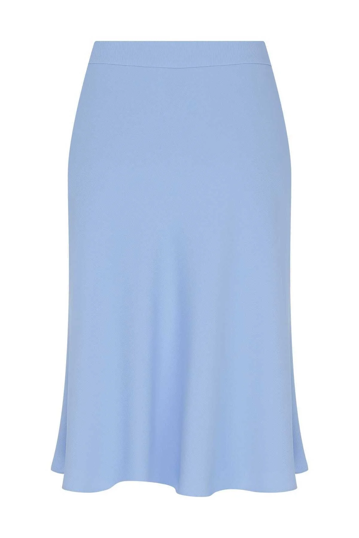Volanlı Midi Boy Etek Mavi - 5