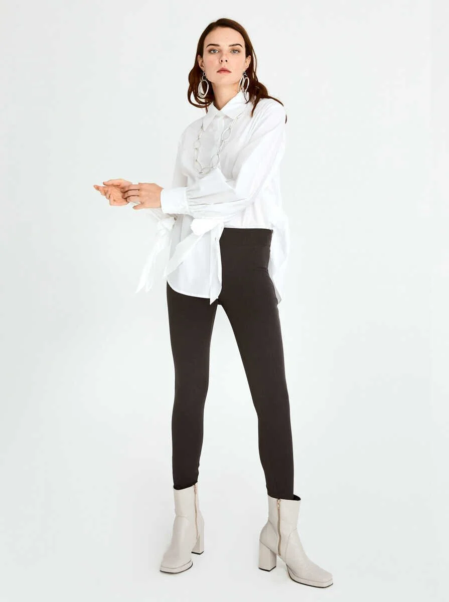Skinny Kadın Pantolon Acı Kahve - 1