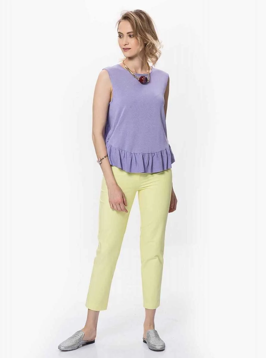 Cepli Kadın Pantolon Sarı - 1