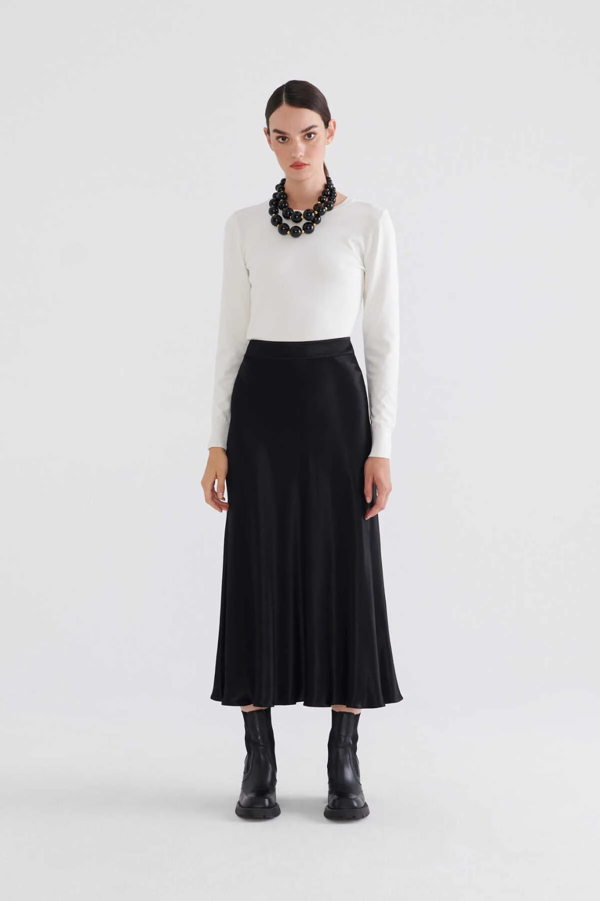  Uzun Midi Etek Siyah - 1