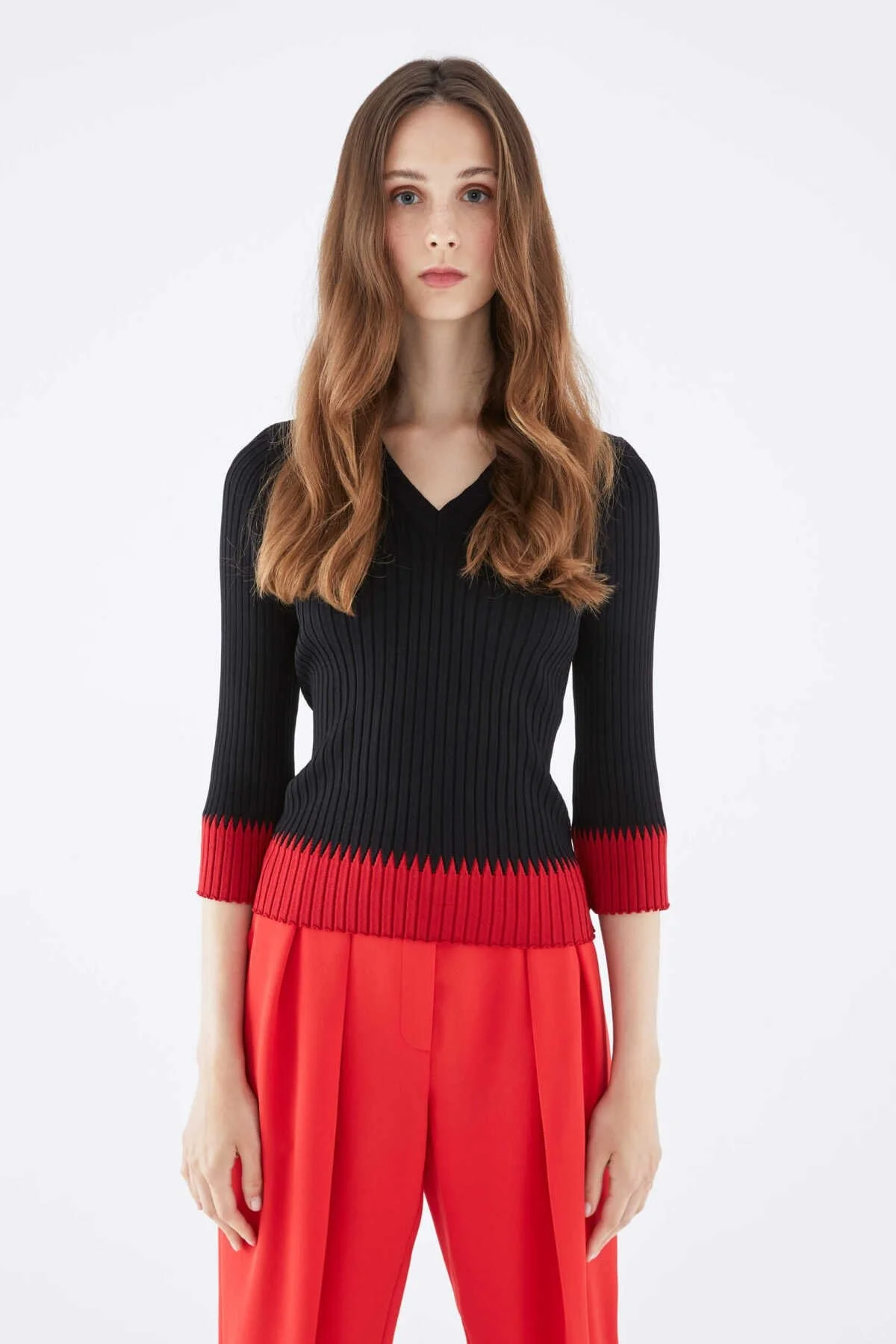  V Yaka Triko Standart Renk - 1