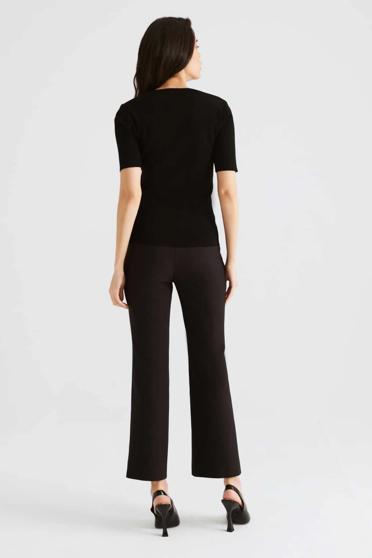 V Yaka Triko Siyah - 2