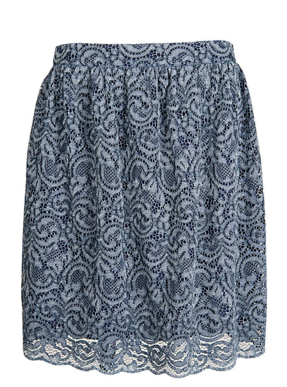 Tüllü Mini Etek Lacivert - 1