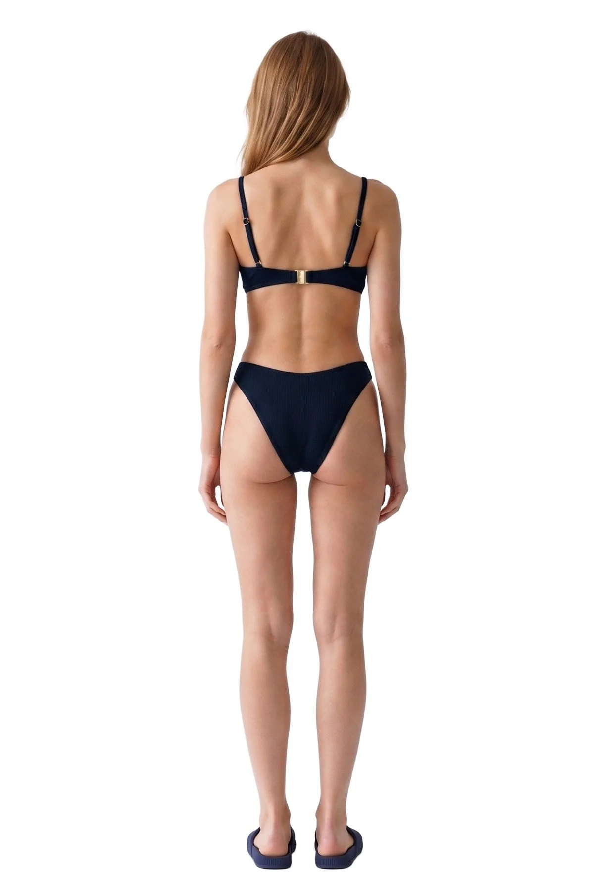 Balenli Bikini Üst Siyah - 2