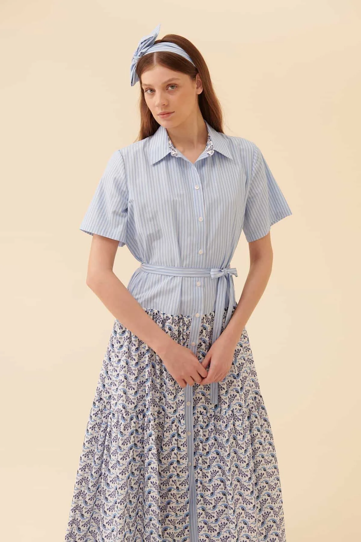 Yırtmaçlı Günlük Elbise Standart Renk - 4