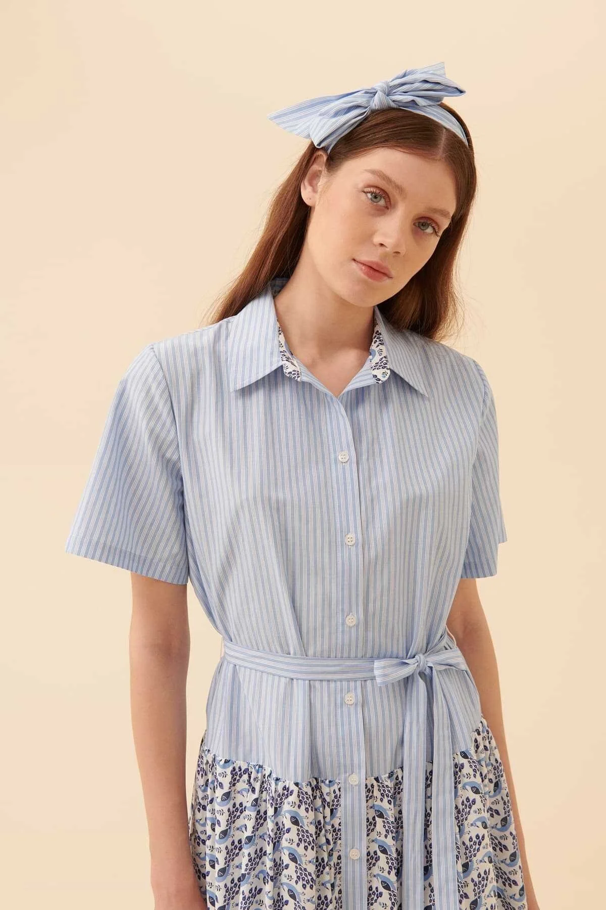 Yırtmaçlı Günlük Elbise Standart Renk - 3