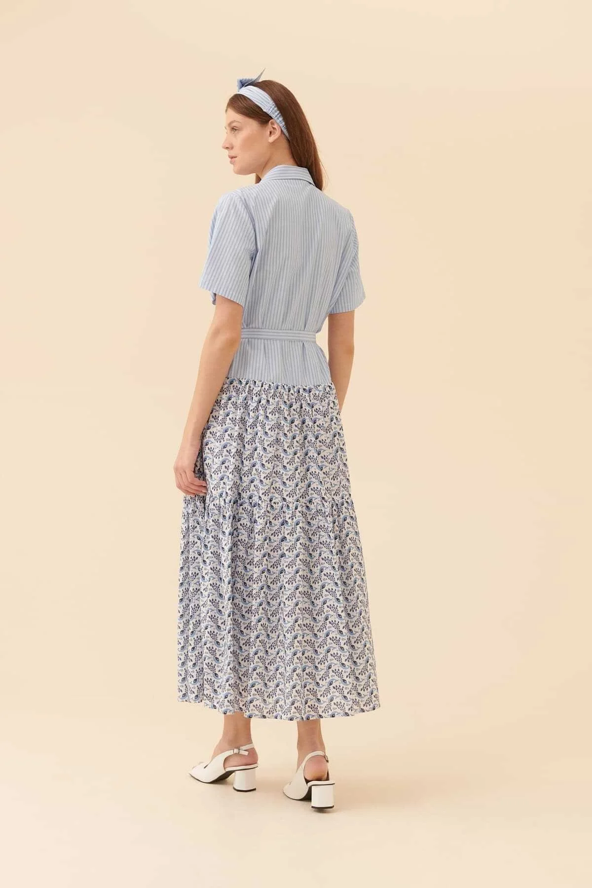 Yırtmaçlı Günlük Elbise Standart Renk - 2