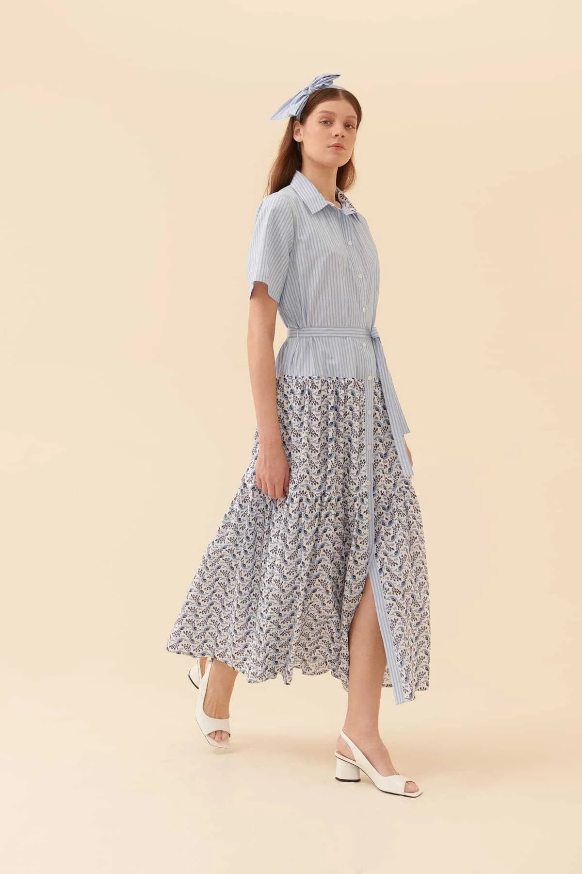 Yırtmaçlı Günlük Elbise Standart Renk - 1