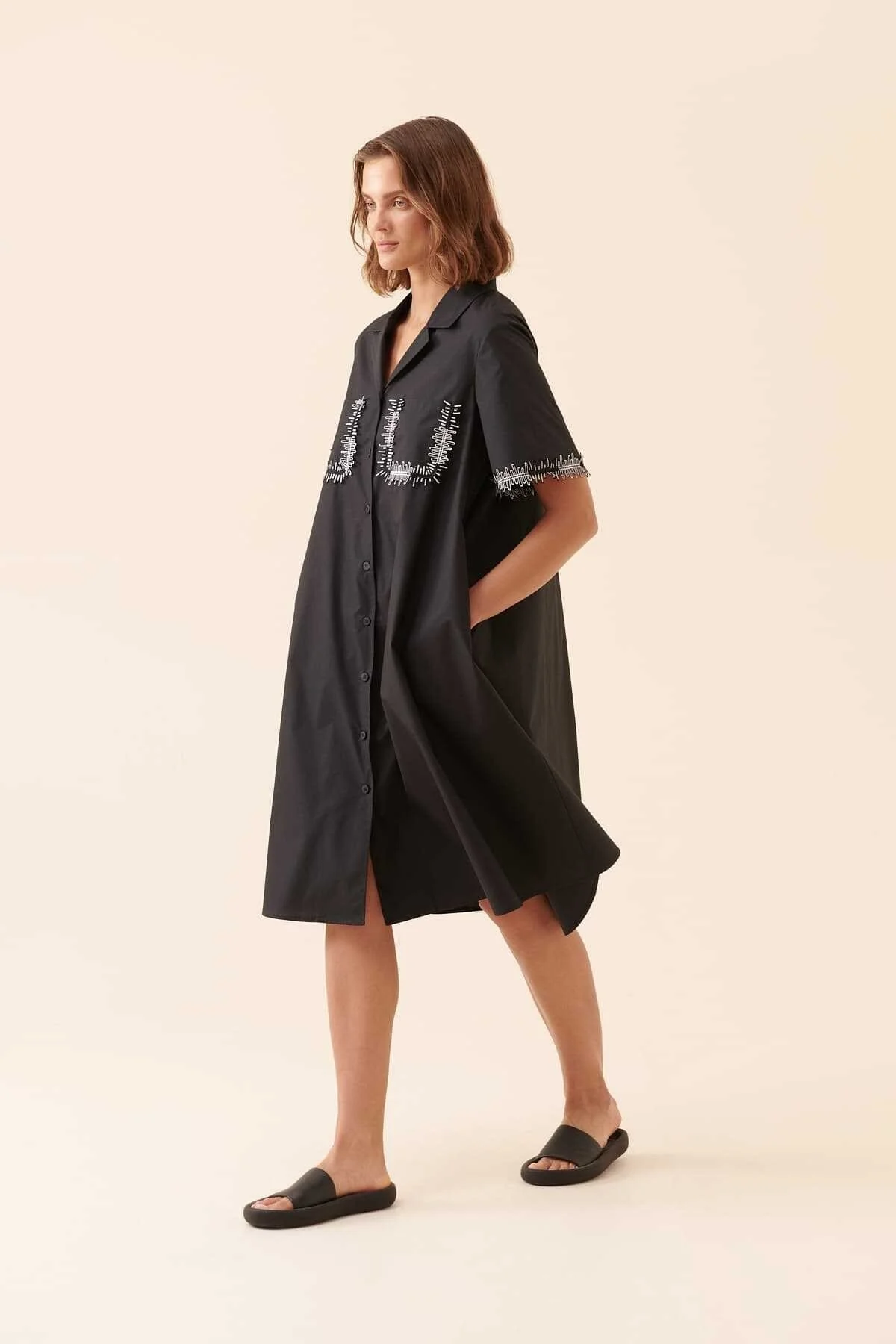 Midi Boy Elbise Siyah - 4