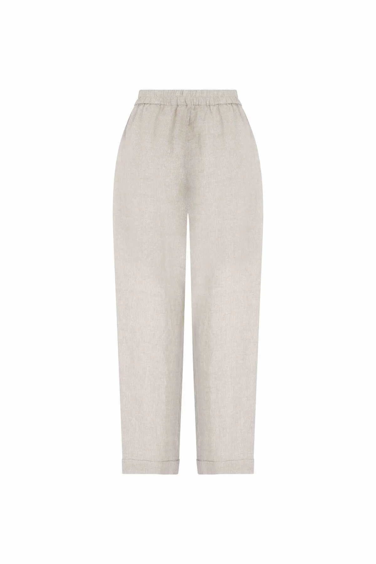 Beli Bağlamalı Pantolon Naturel - 5