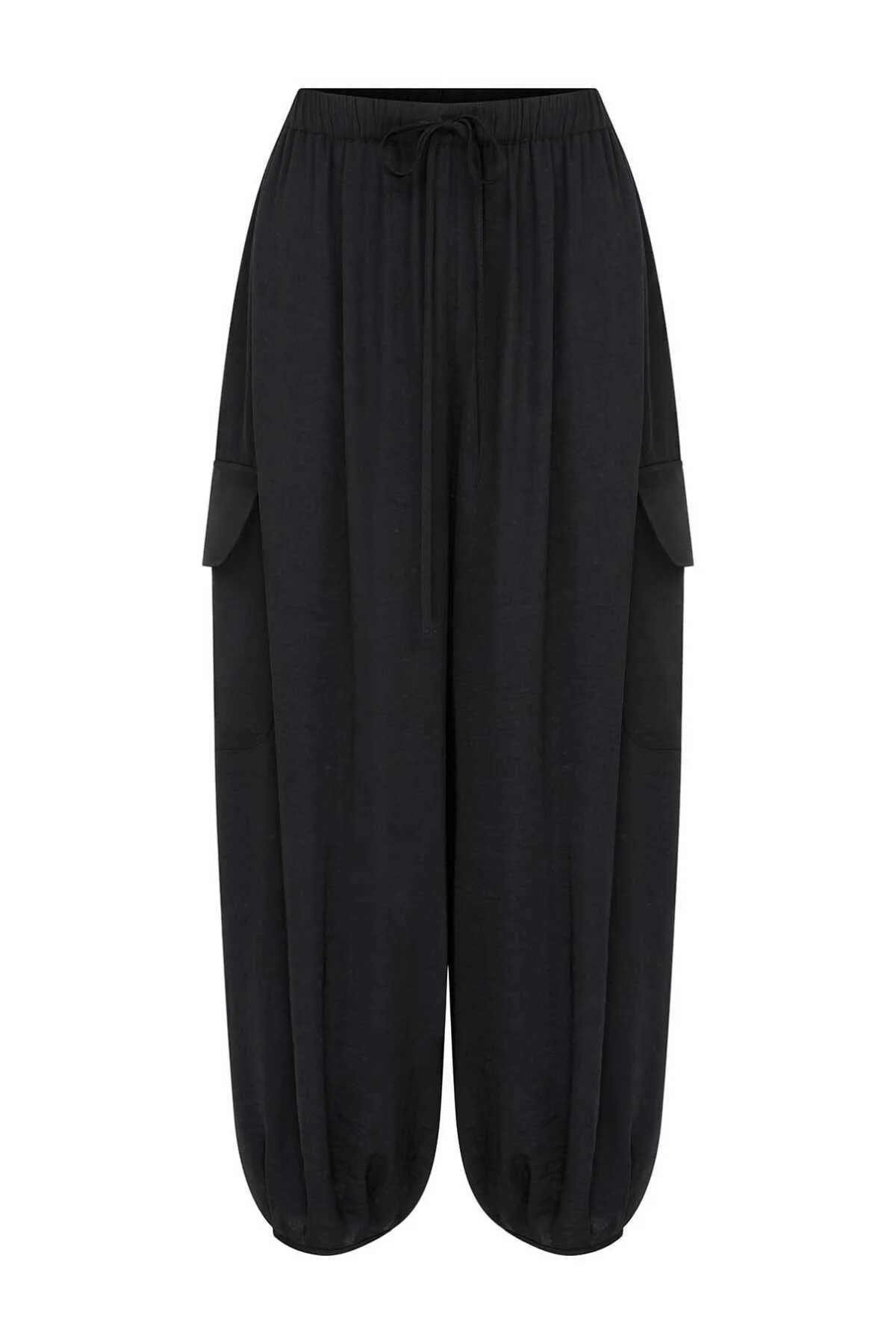 Şalvar Kesim Pantolon Siyah - 4