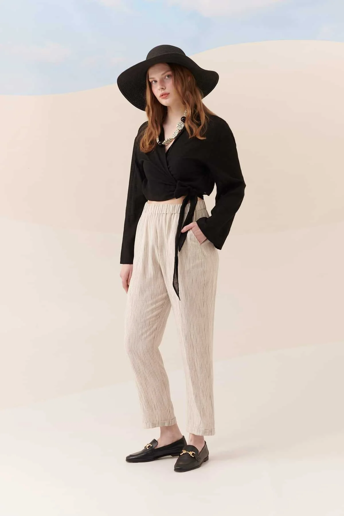 Beli Lastikli Cepli Pantolon Standart Renk - 1