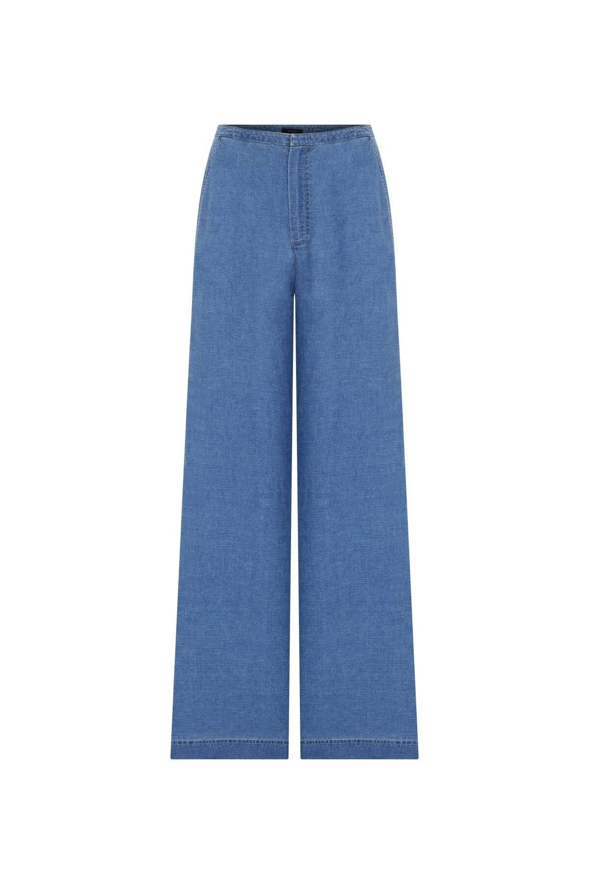 Geniş Paça Pantolon Lacivert - 4