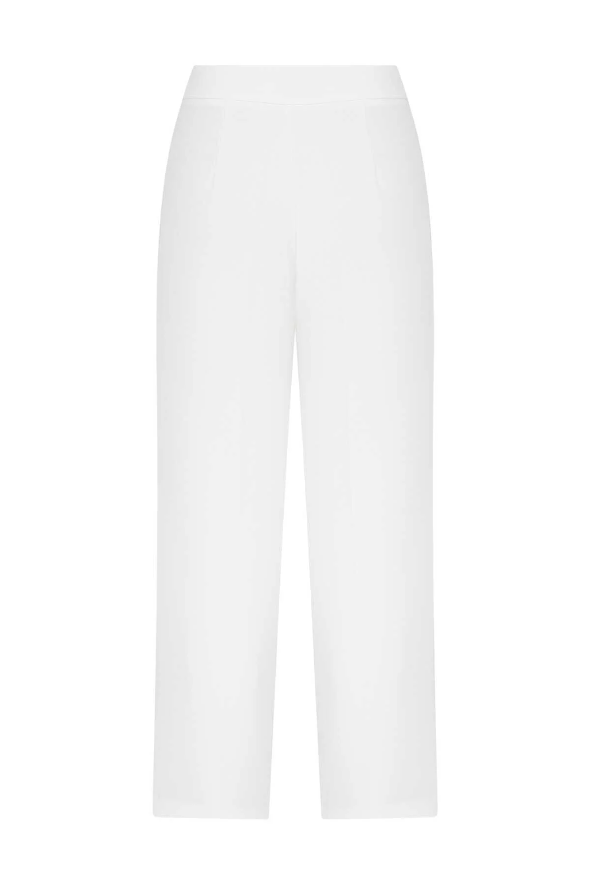 Pileli Pantolon Beyaz - 5