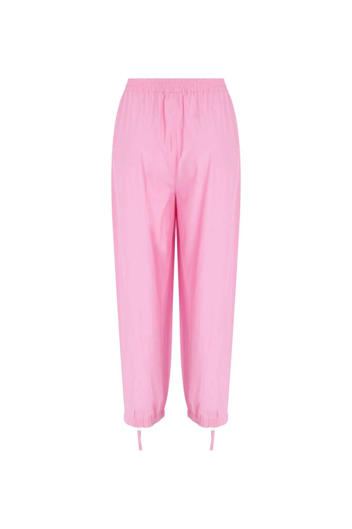 Beli Bağlamalı Kısa Paça Pantolon Pembe - 2