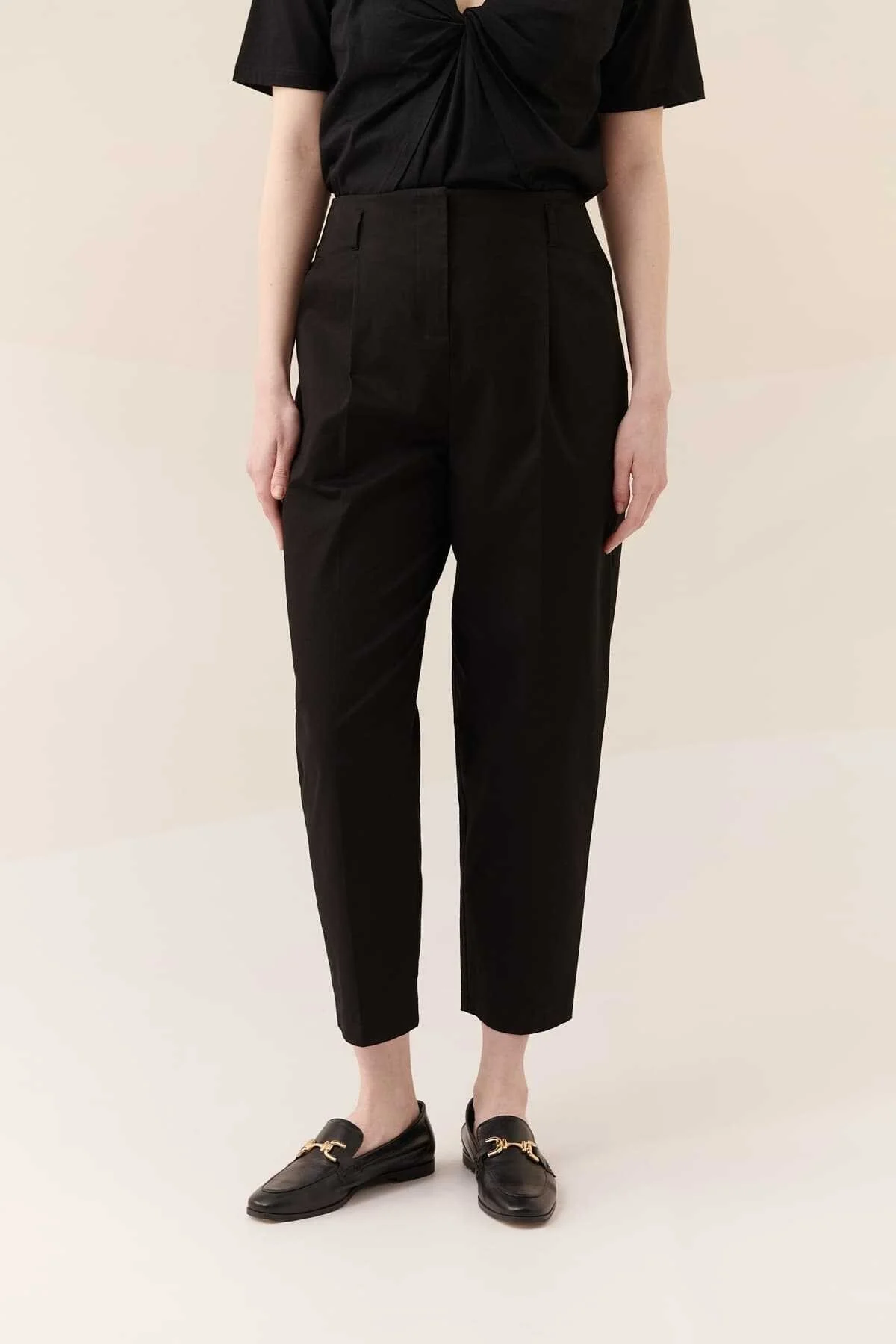 Yanları Cepli Pantolon Siyah - 3