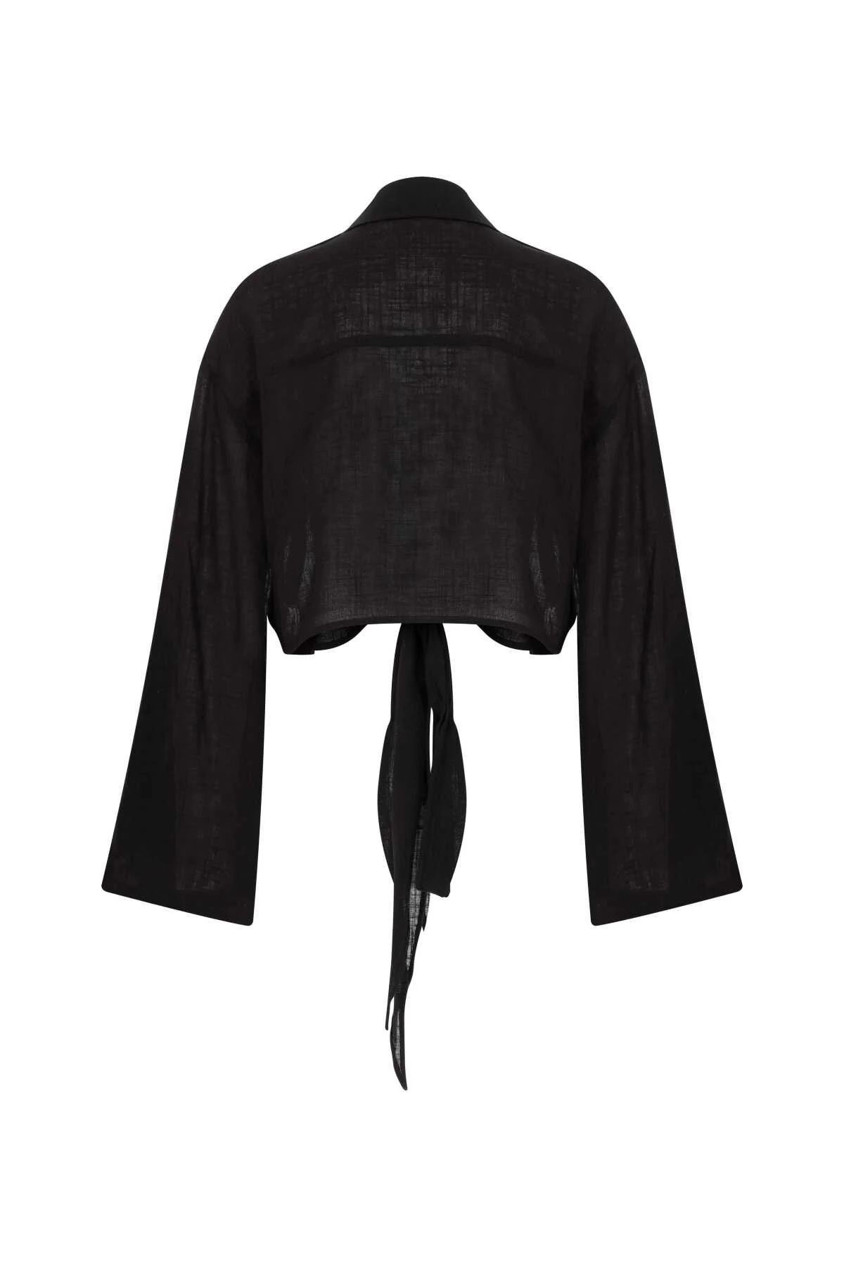 Yandan Bağlamalı Bluz Siyah - 5