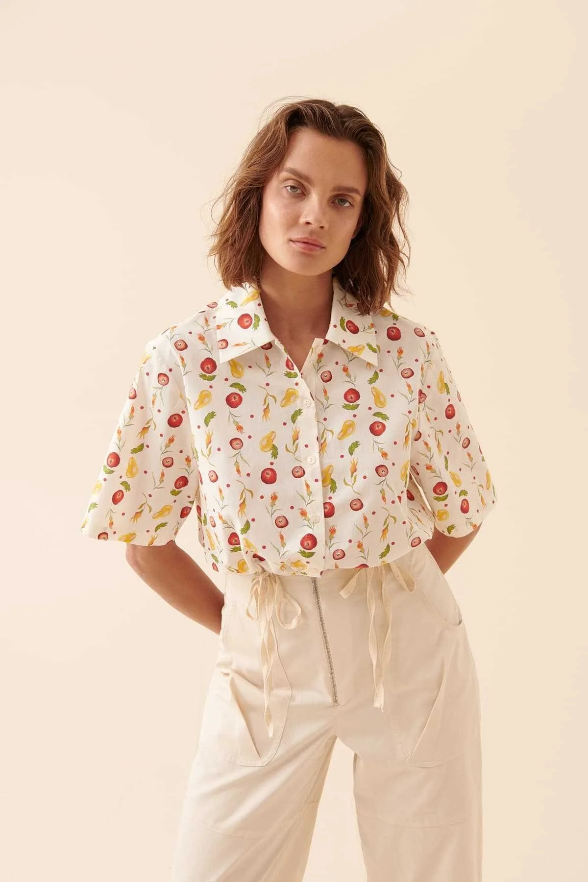 Crop Gömlek Standart Renk - 3