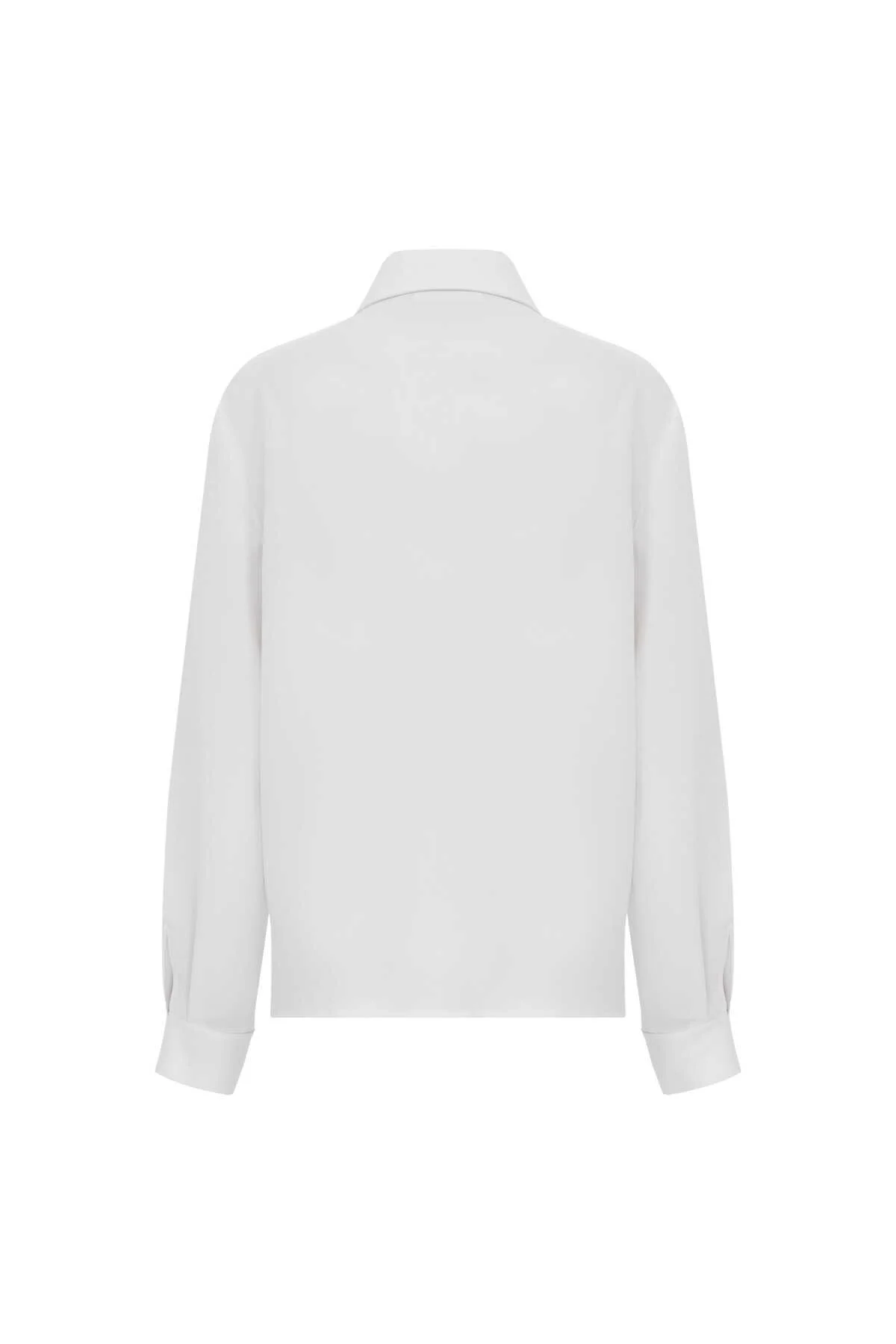 Uzun Kollu Gömlek Ekru - 5