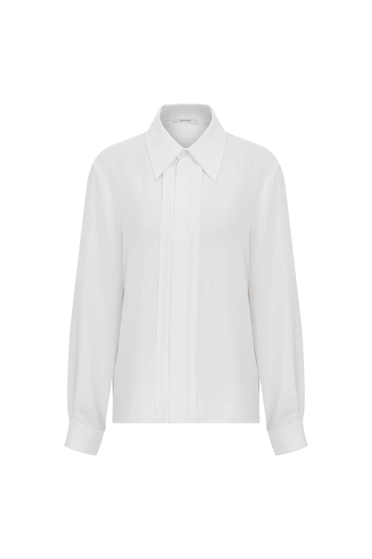 Uzun Kollu Gömlek Ekru - 4