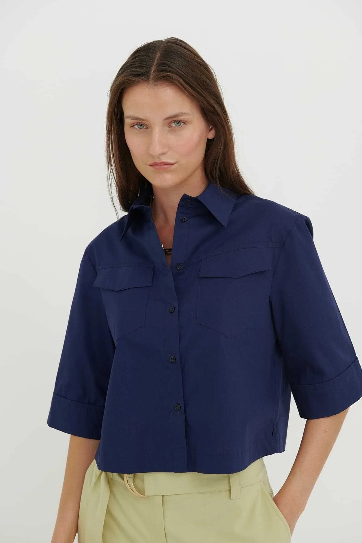 Y23 13577 Gömlek Lacivert - 1