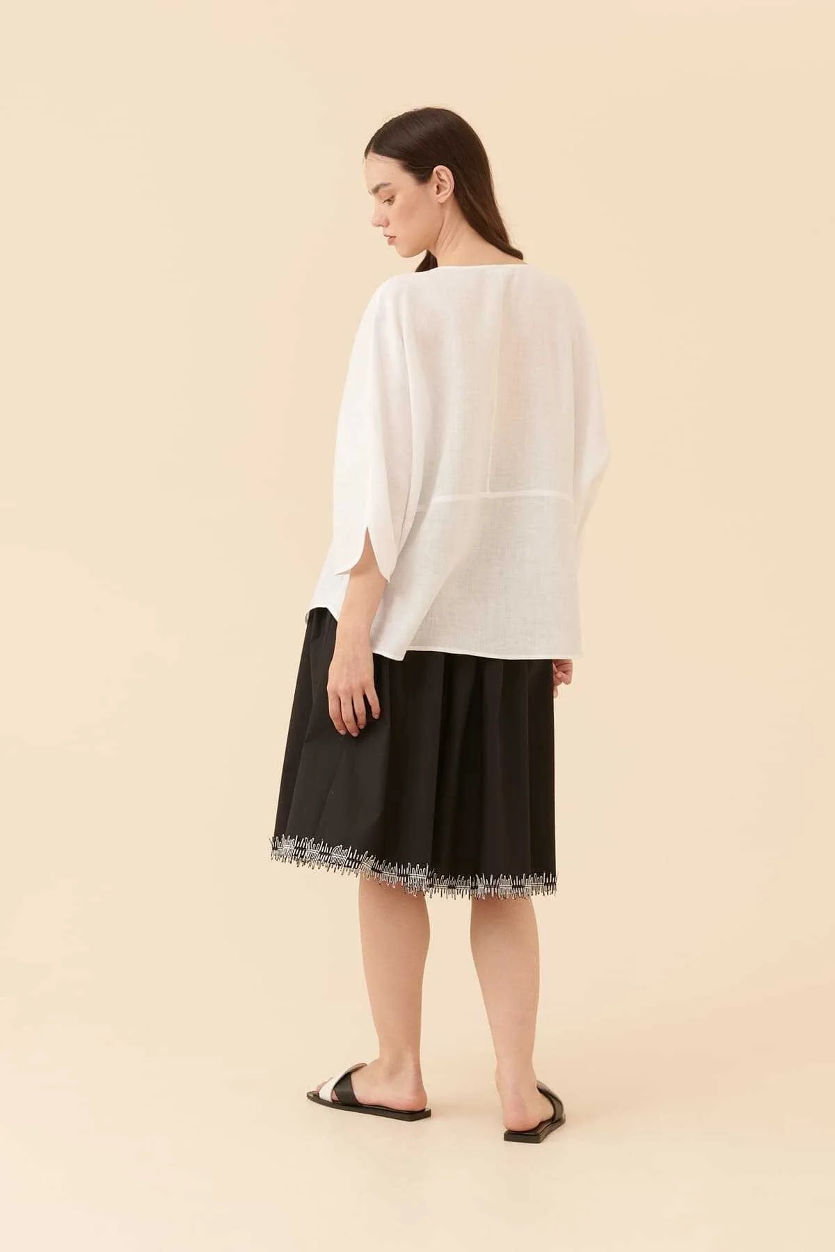 Yakası Açık Gömlek Beyaz - 2