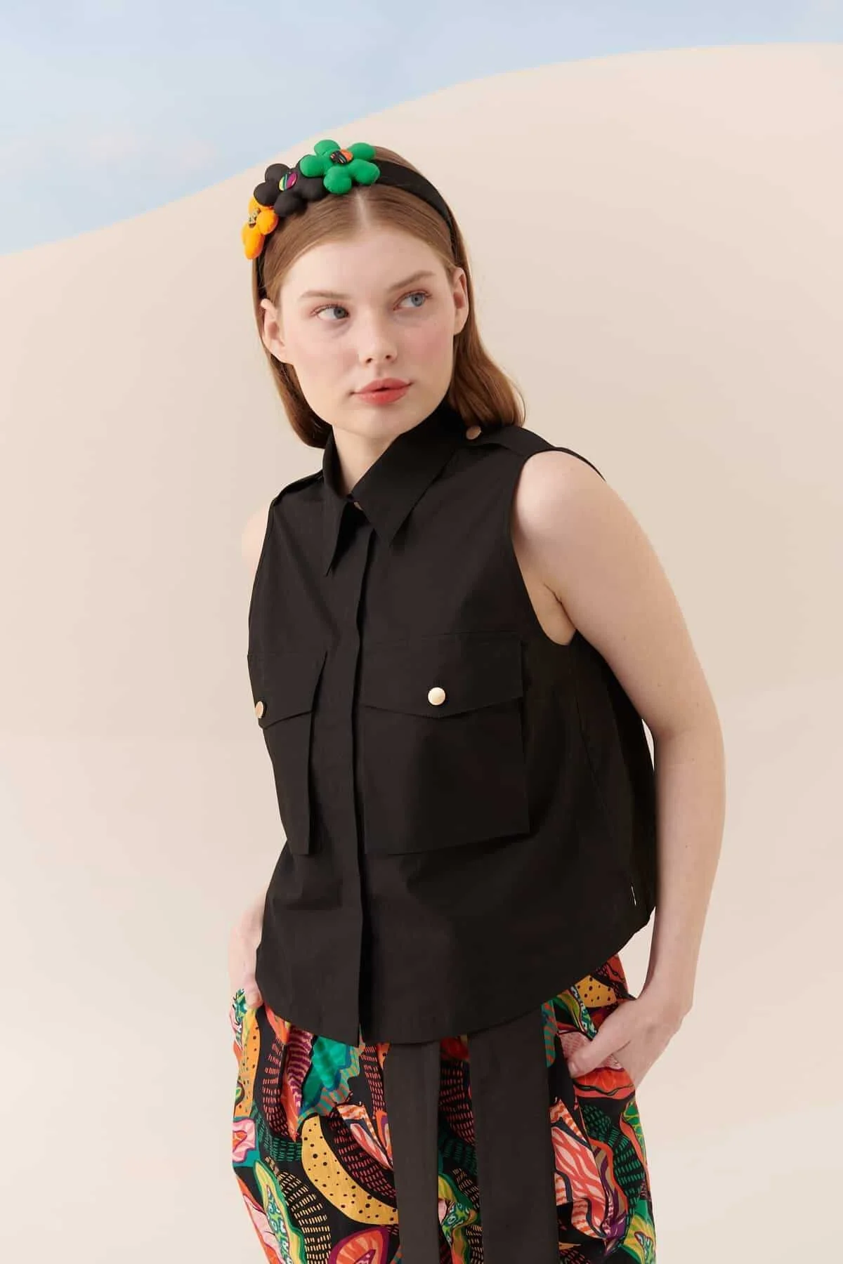 Cepli Kolsuz Gömlek Siyah - 1