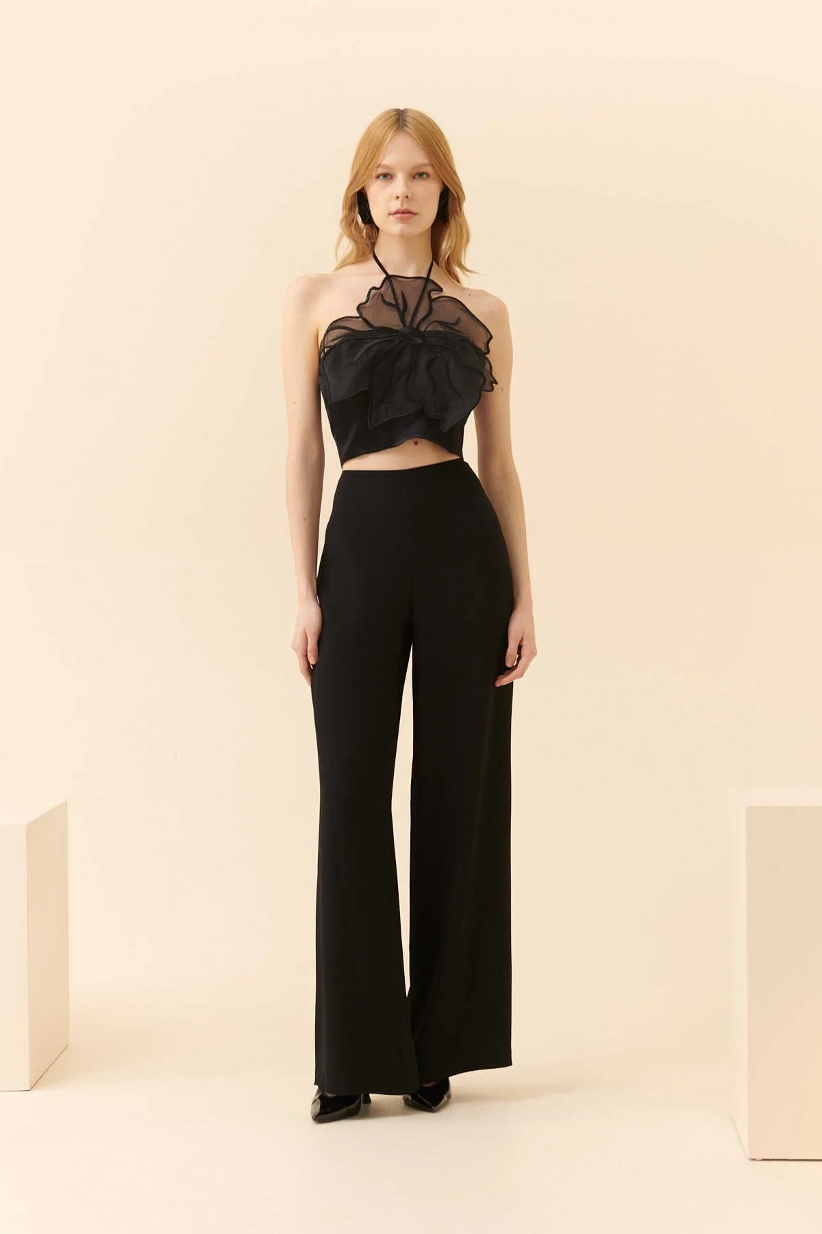 Boyundan Bağlamalı Büstiyer Siyah - 2