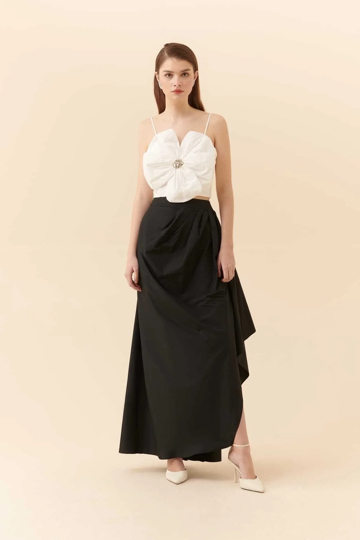 Abiye Askılı Büstiyer Beyaz - 1