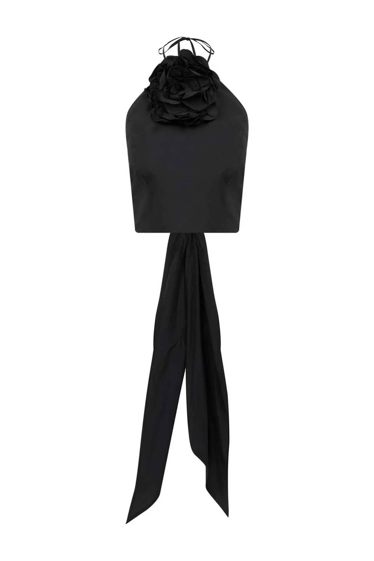 Boyundan Bağlamalı Büstiyer Siyah - 1