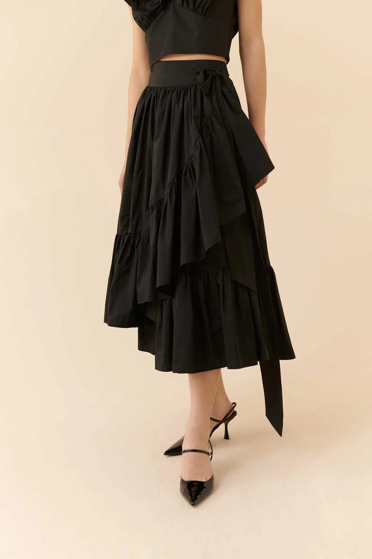 Asimetrik Boy Etek Siyah - 3