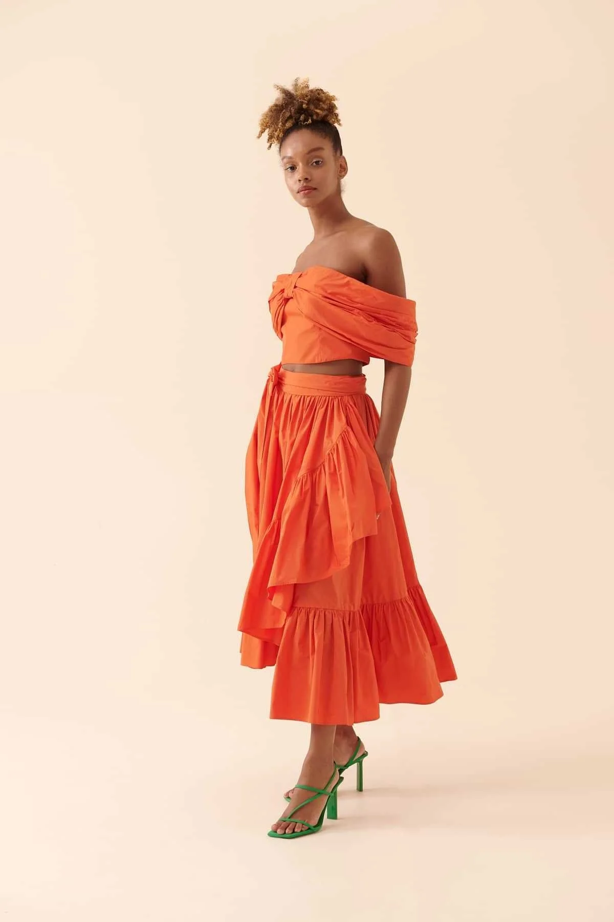 Asimetrik Boy Etek Turuncu - 4