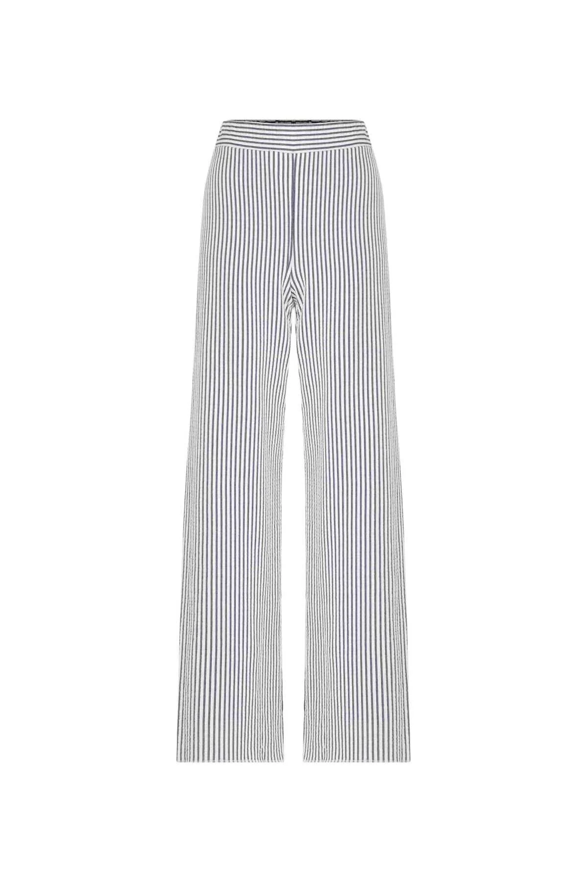 Geniş Paça Pantolon Standart Renk - 4