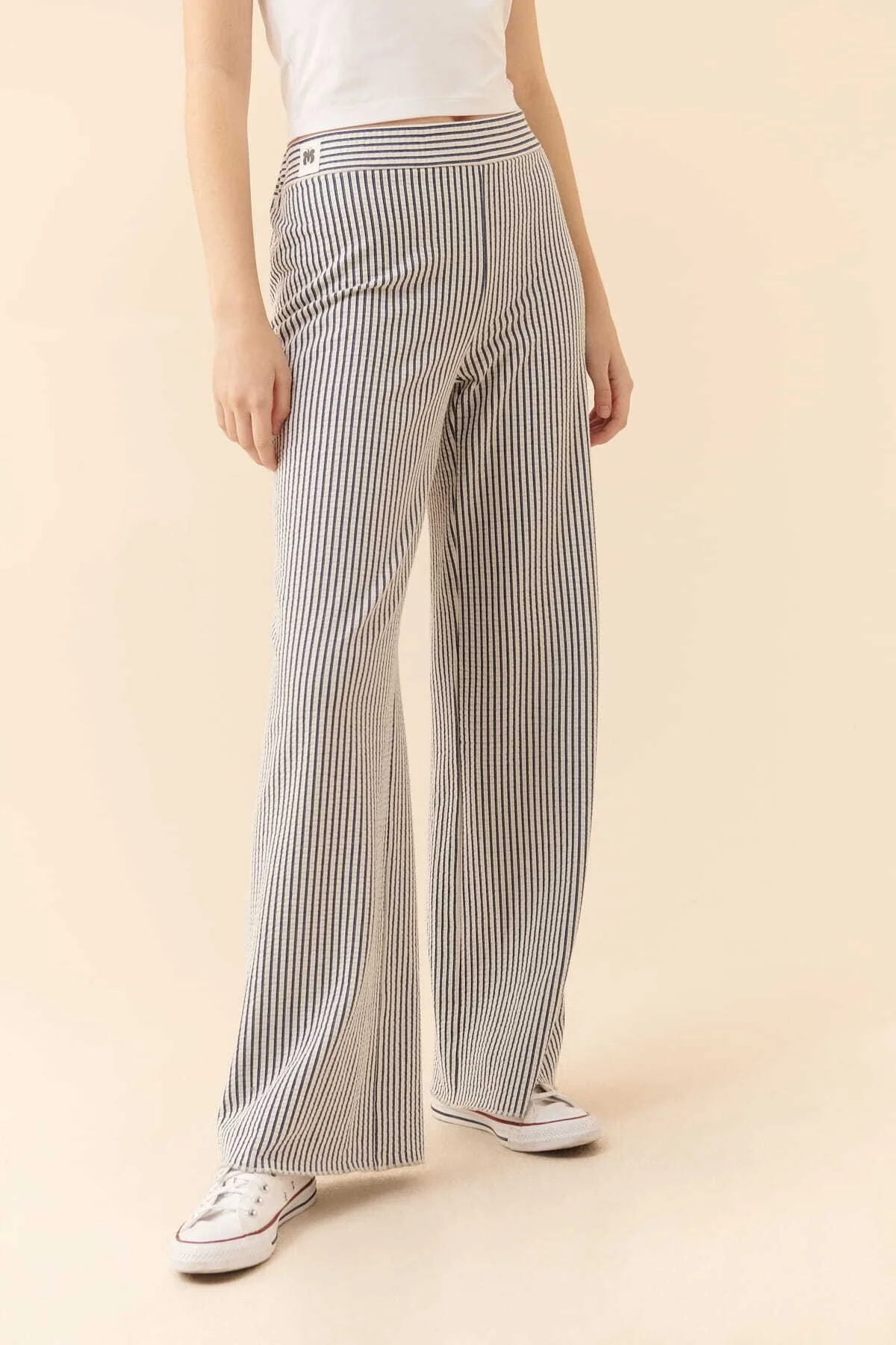 Geniş Paça Pantolon Standart Renk - 3