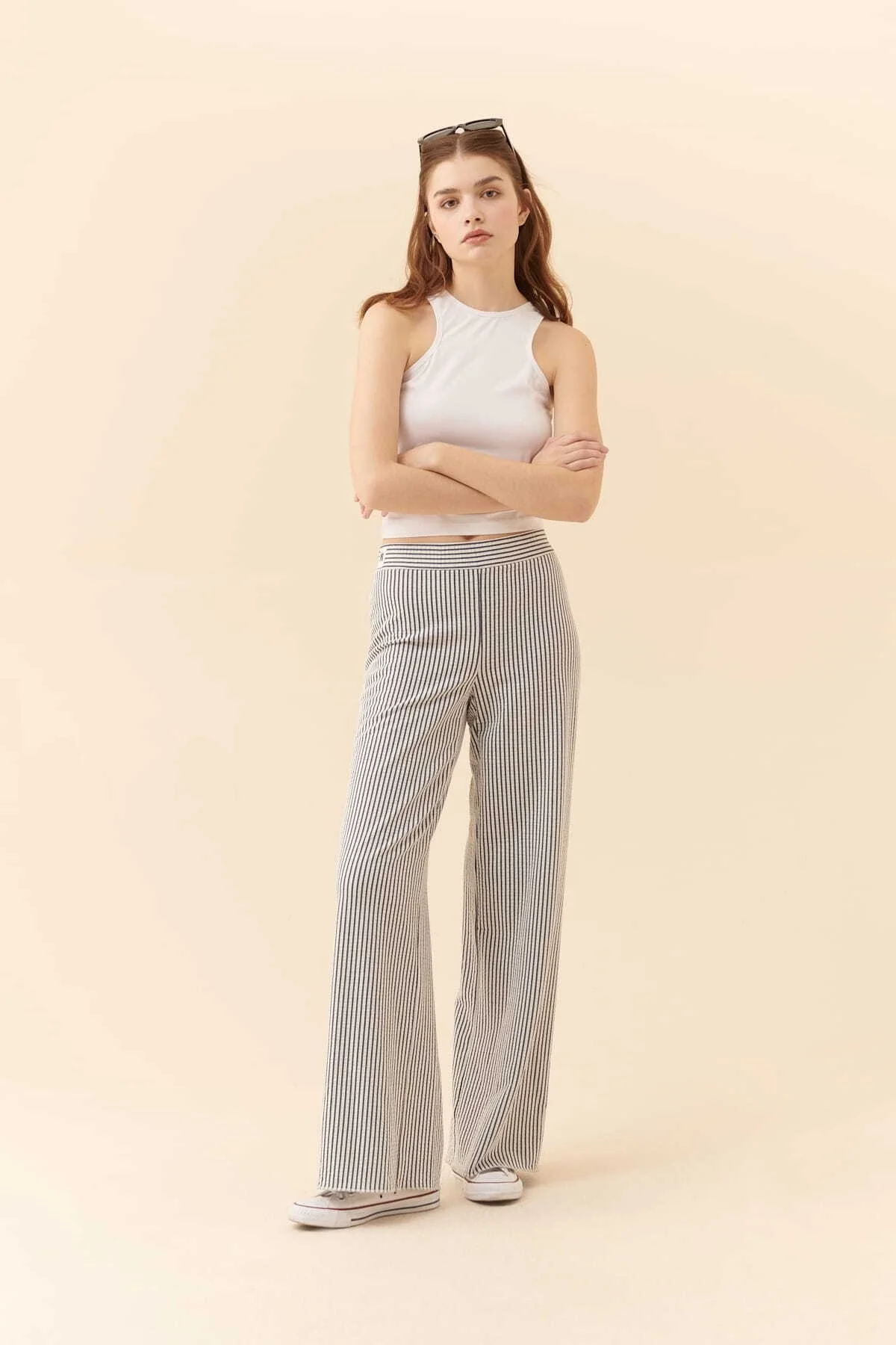 Geniş Paça Pantolon Standart Renk - 1