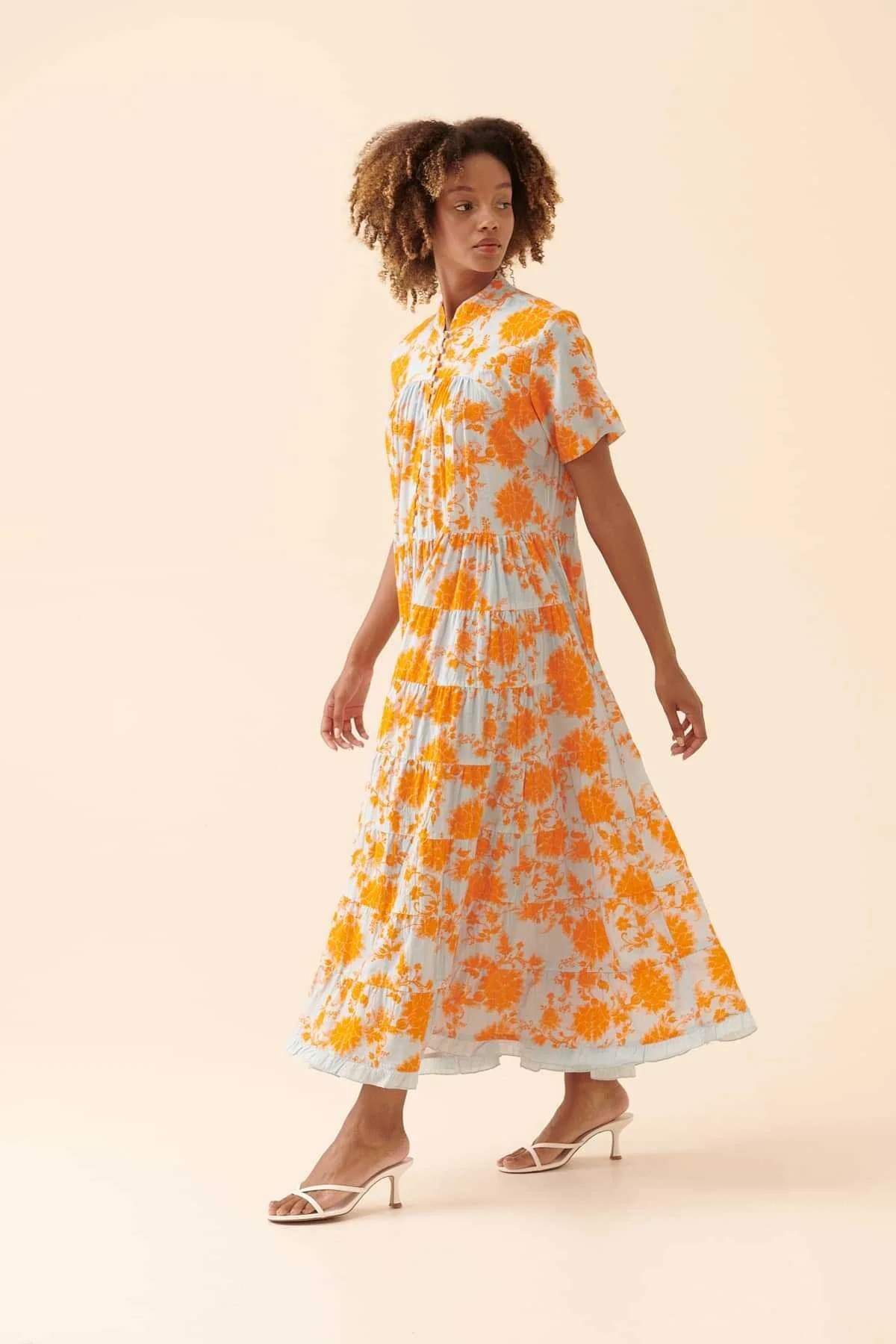 Kısa Kollu Uzun Elbise Standart Renk - 1