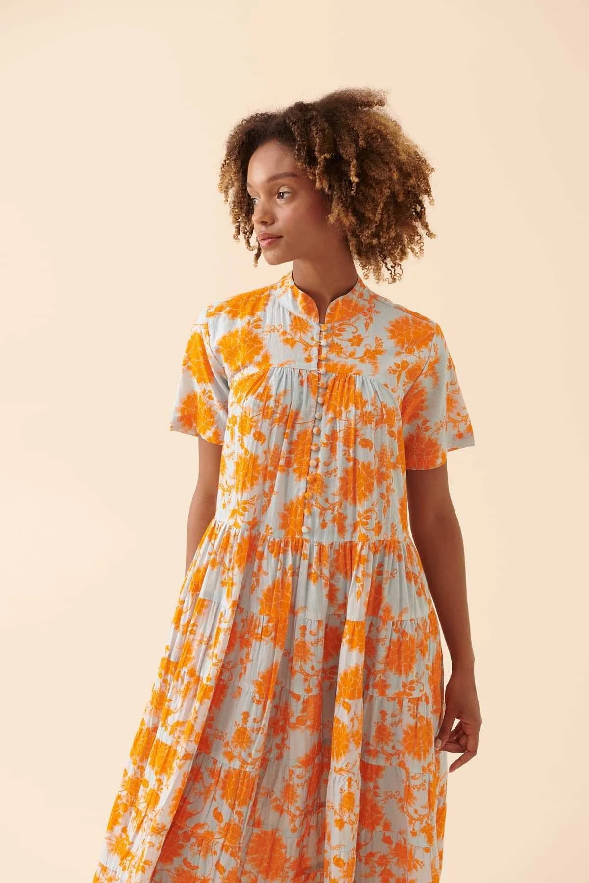 Kısa Kollu Uzun Elbise Standart Renk - 3