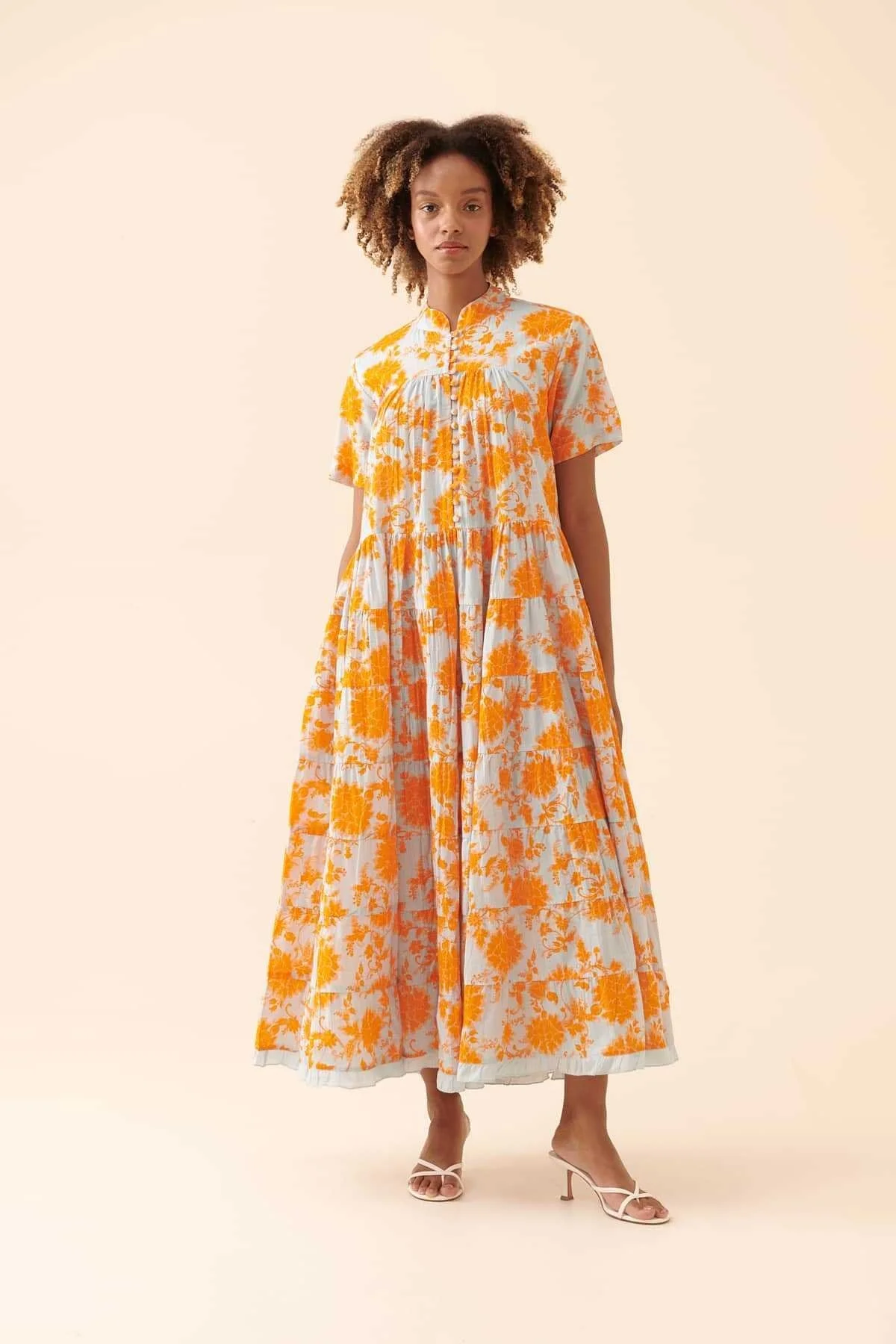 Kısa Kollu Uzun Elbise Standart Renk - 5