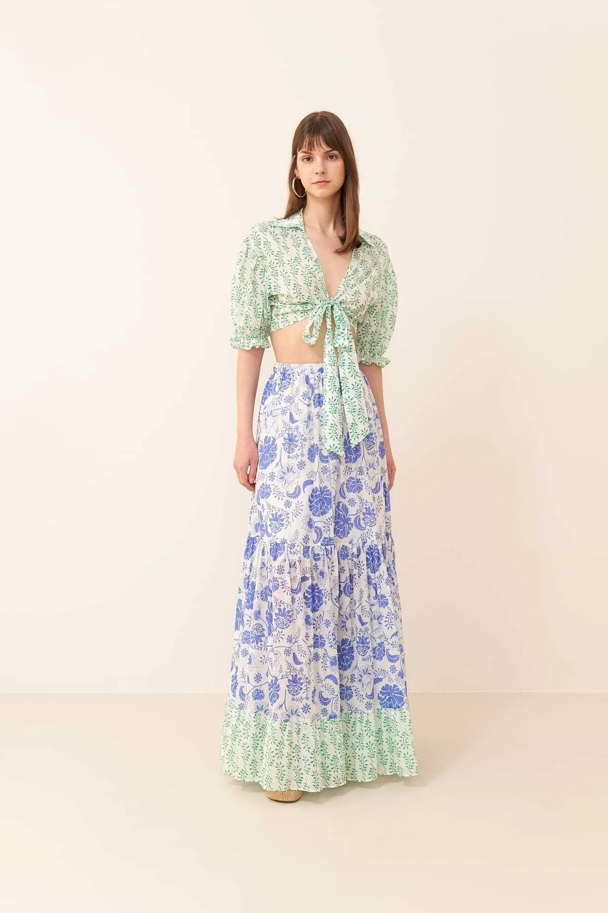 Pileli Maksi Boy Etek Standart Renk - 1