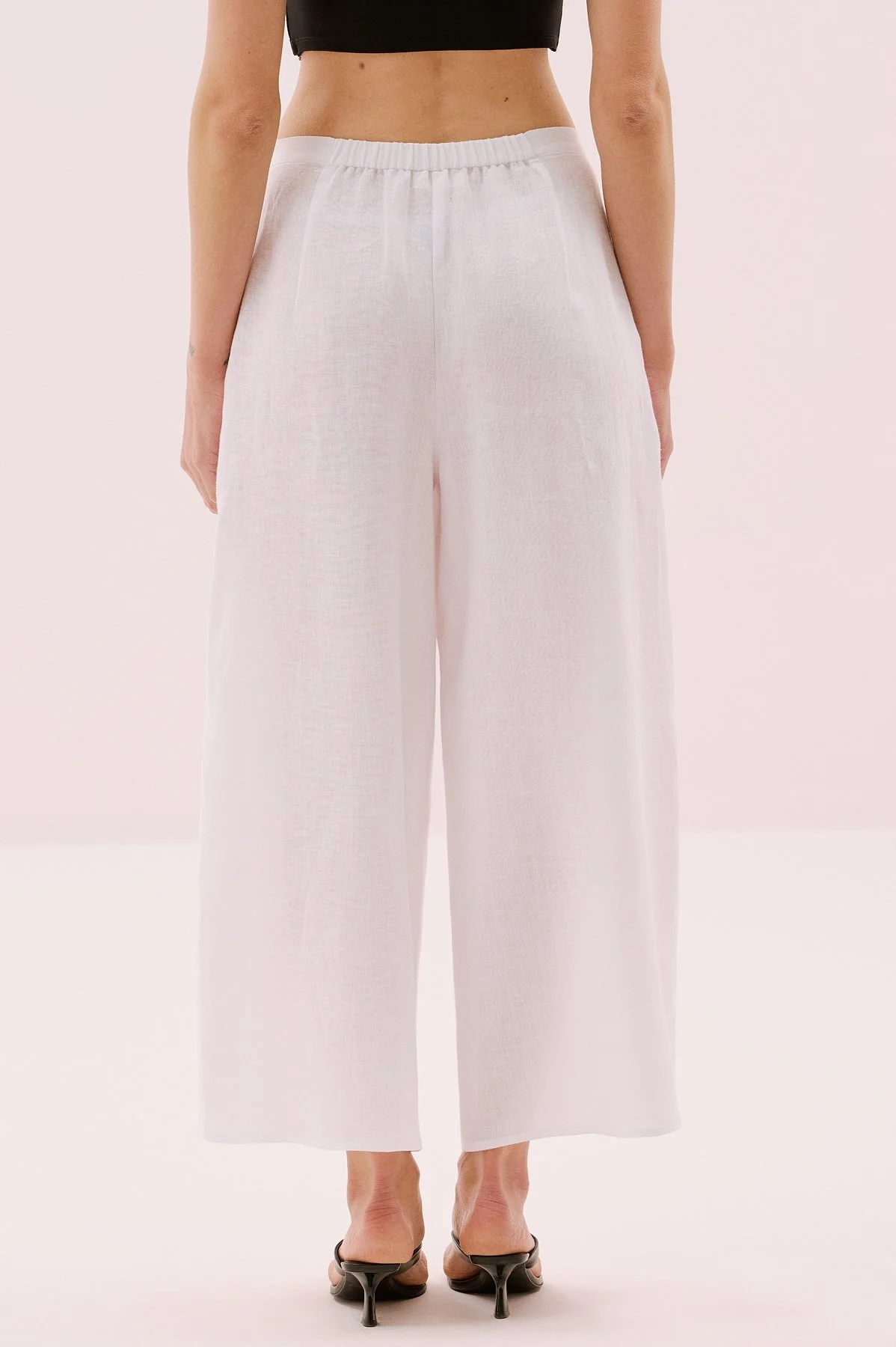 Askılı Drape Detaylı Crop Bluz Siyah - 3