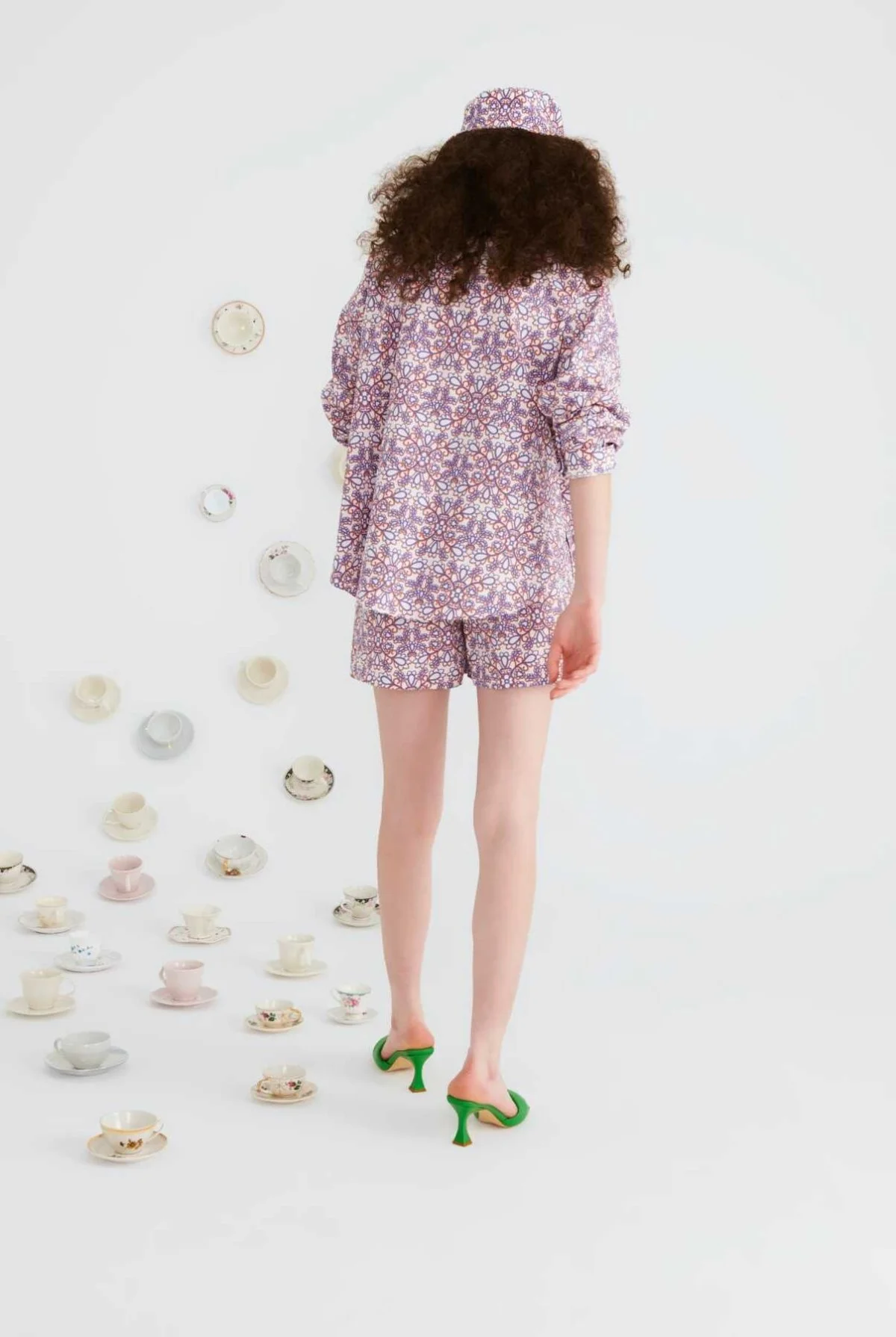 Yaka Desenli Kadın Gömlek Standart Renk - 2