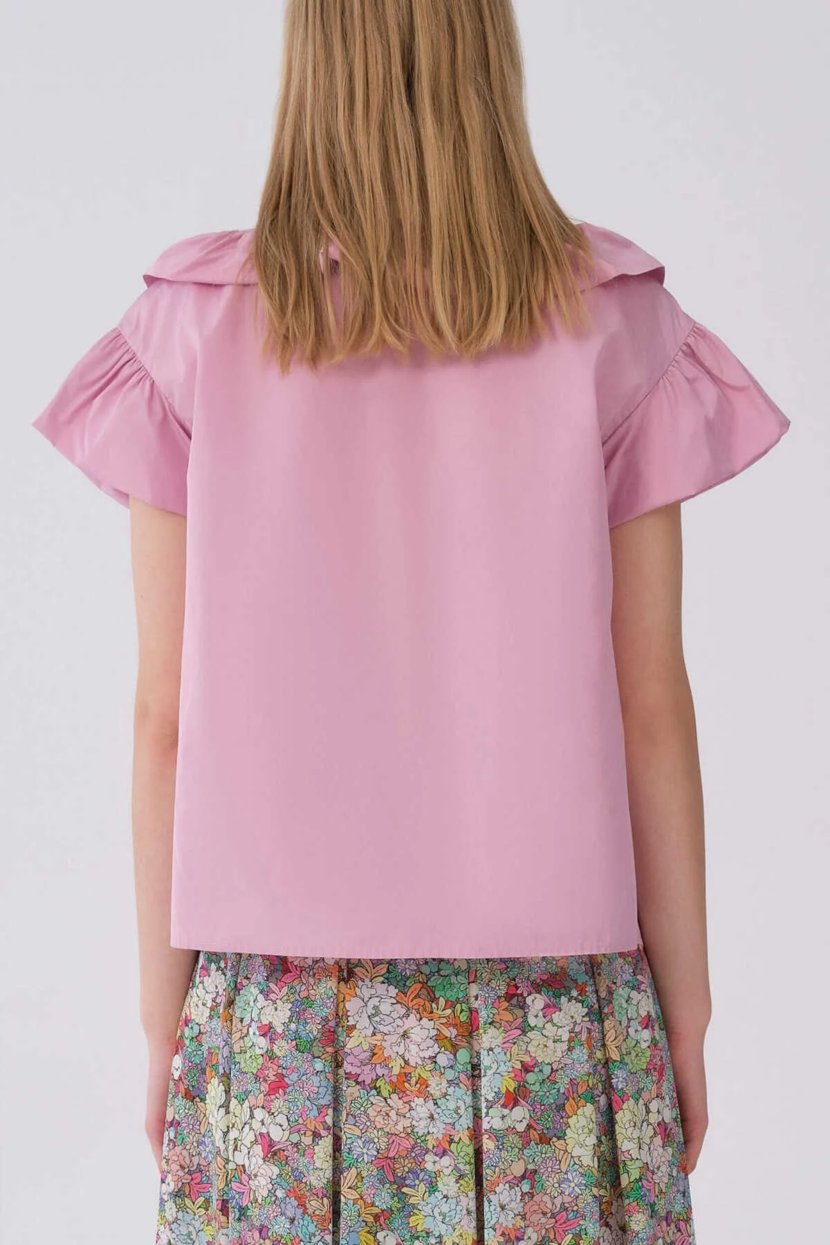 Yaka Detaylı Bluz Pembe - 2