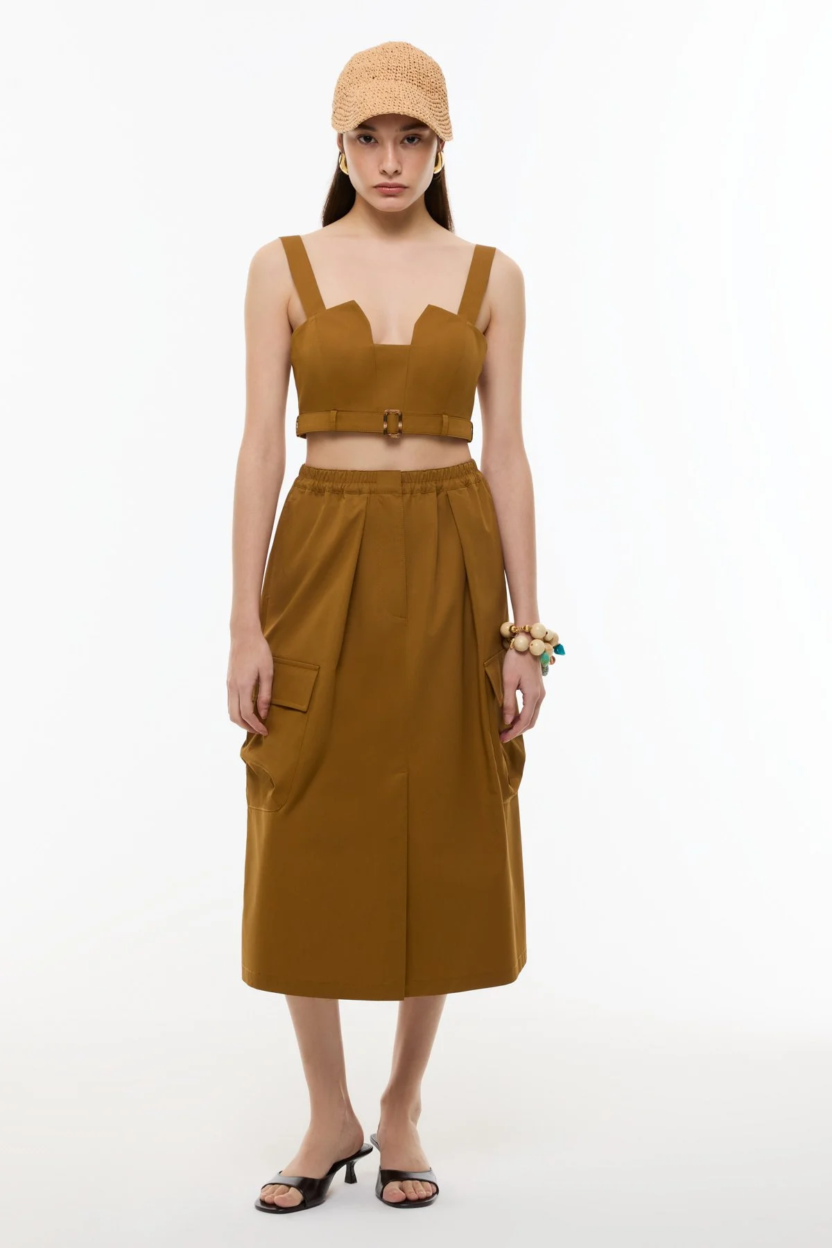 Yaka Detaylı Bustiyer Kahve - 4